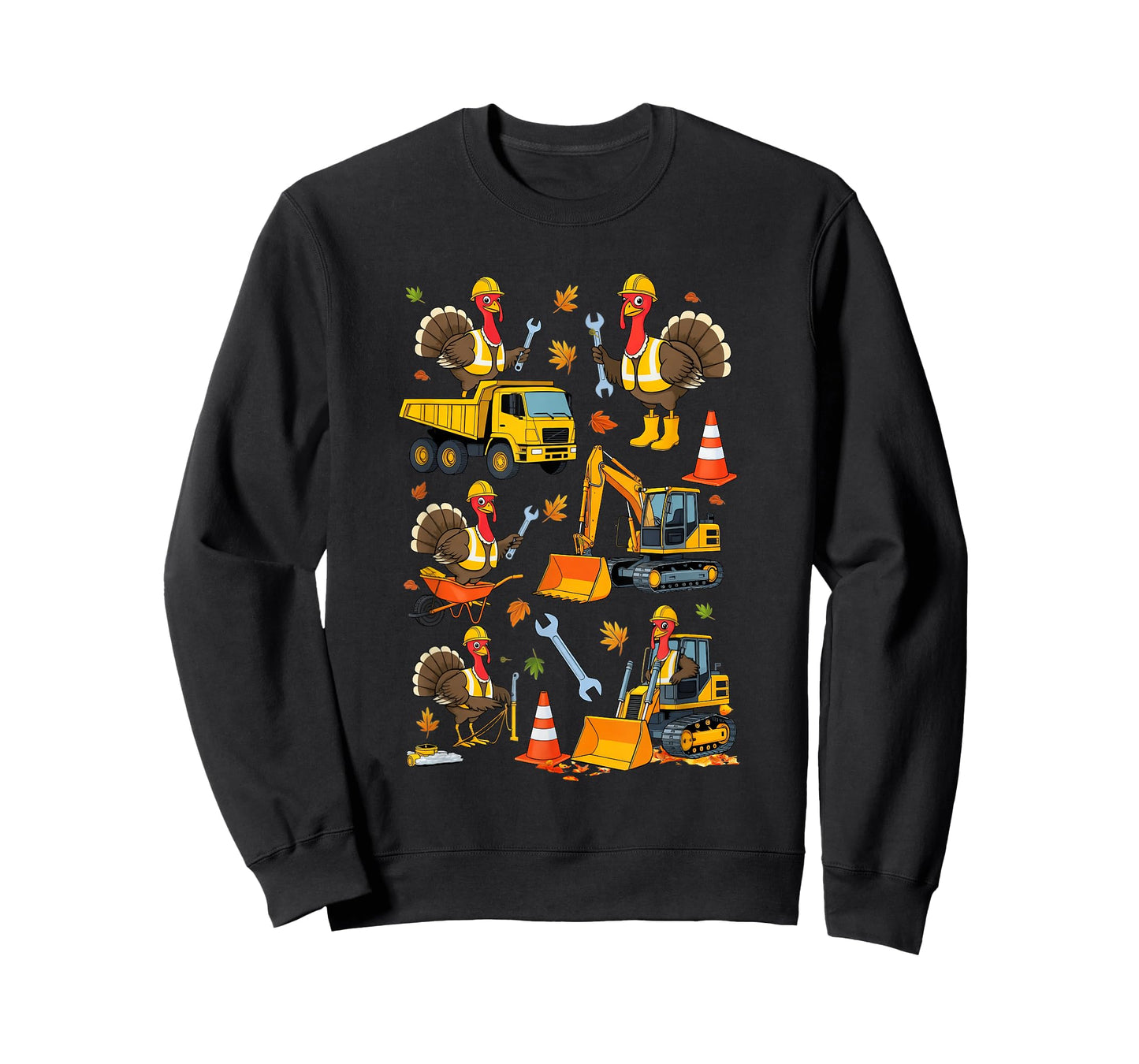 Construction Turkey Builder Excavator Truck Thanksgiving T-Shirt