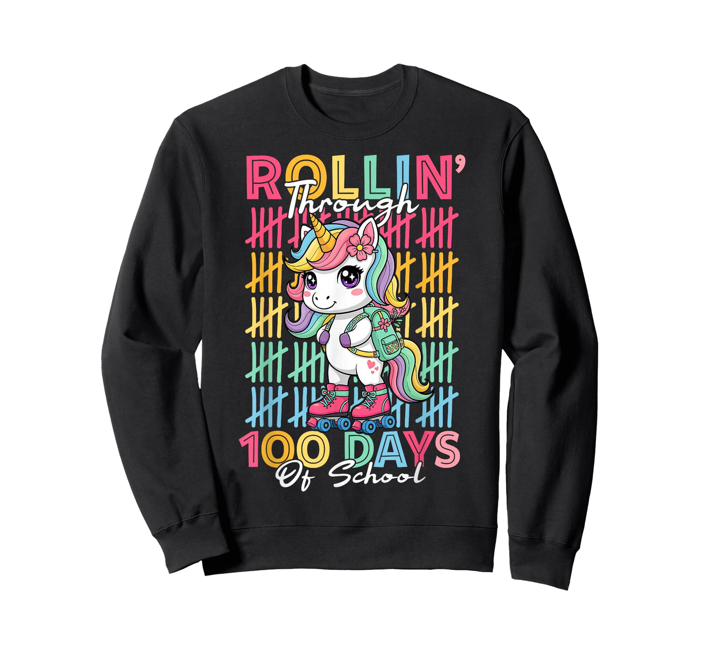 100th Day of School Unicorn 100 Days of School Kids Girls T-Shirt