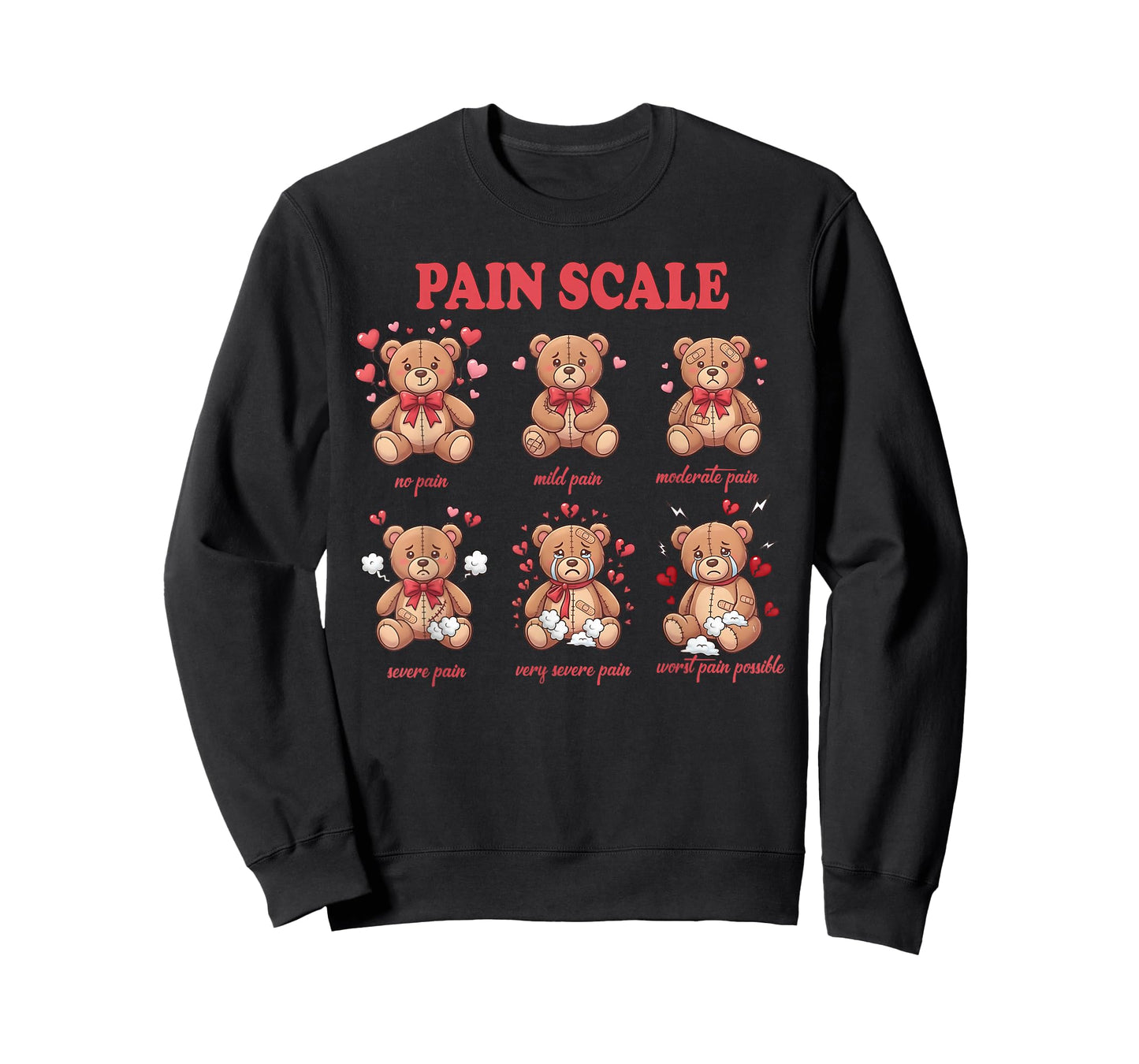 Funny Pain Scale Valentines Day Trauma Nurse Doctor Medical T-Shirt