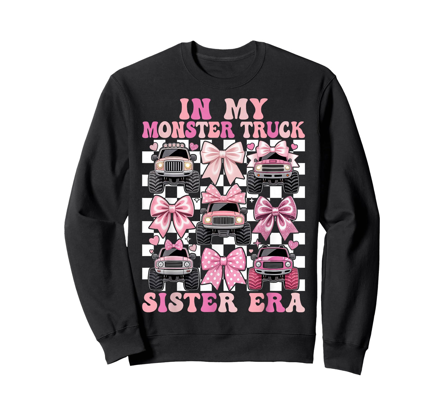Coquette Monster Truck Sister T-Shirt