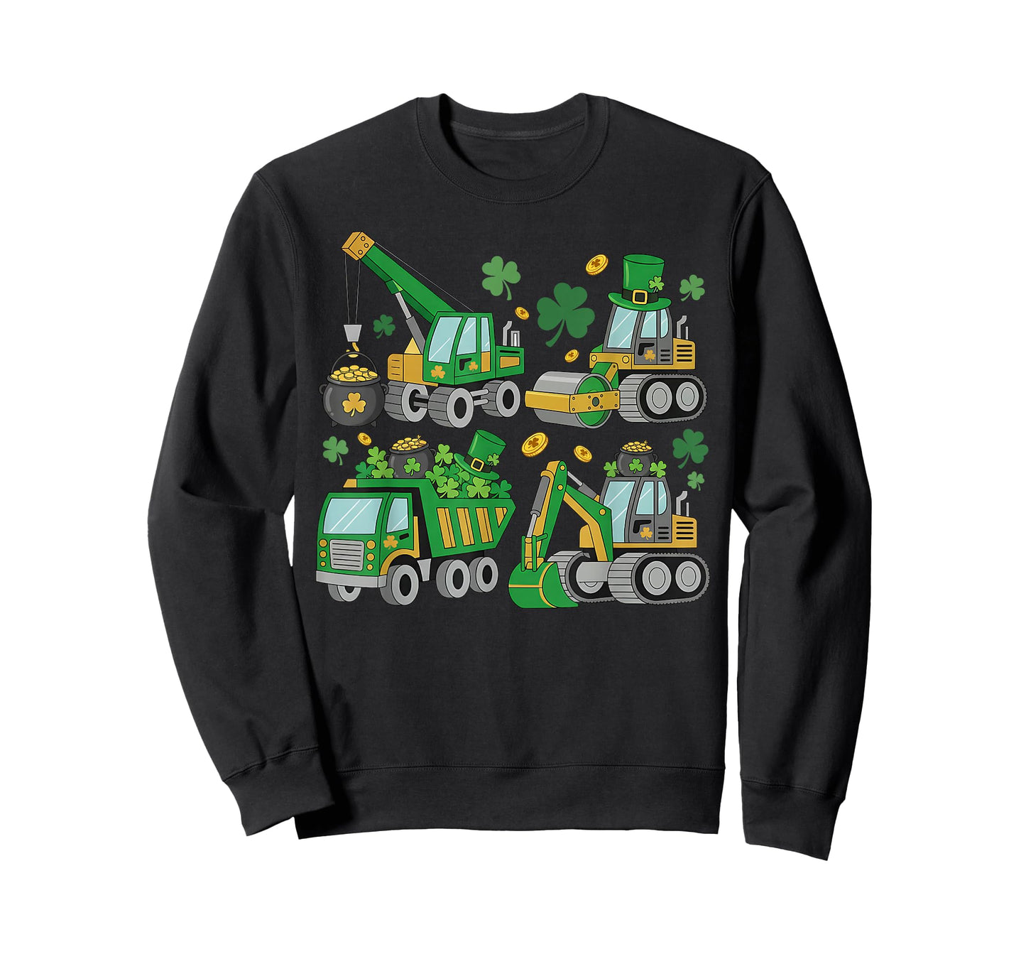 St Patricks Day Construction Truck Irish Boys Kids Toddlers T-Shirt
