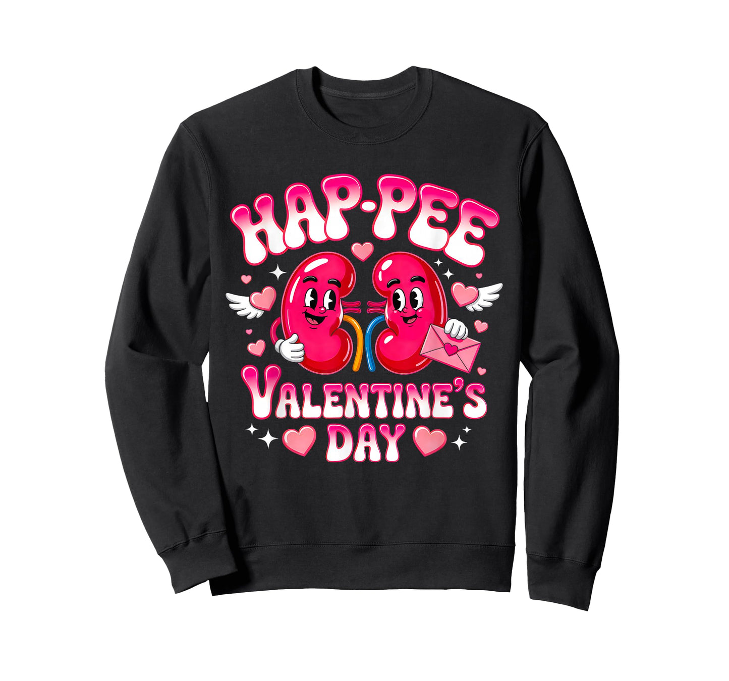 Funny Kidney Hap Pee Valentine Urology Nurse Dialysis Crew T-Shirt