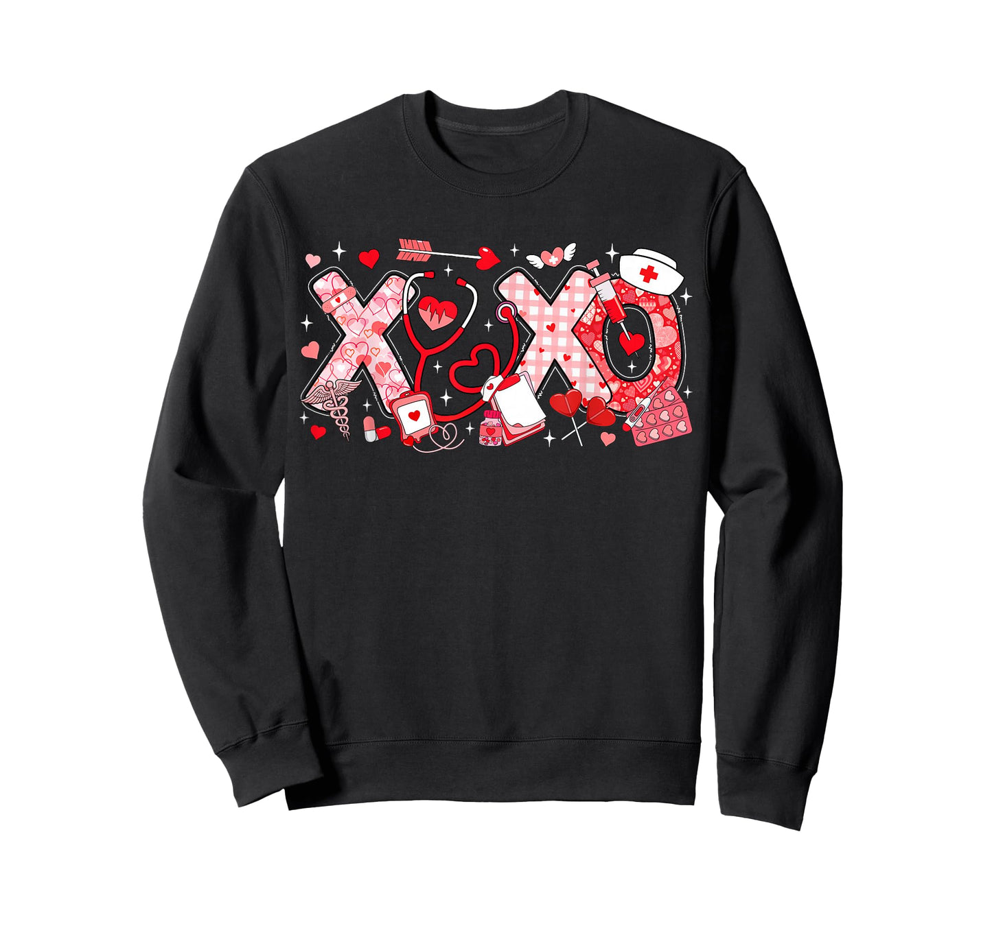 XOXO Stethoscope Nurse Valentines Day ER ICU NICU RN Nurses T-Shirt