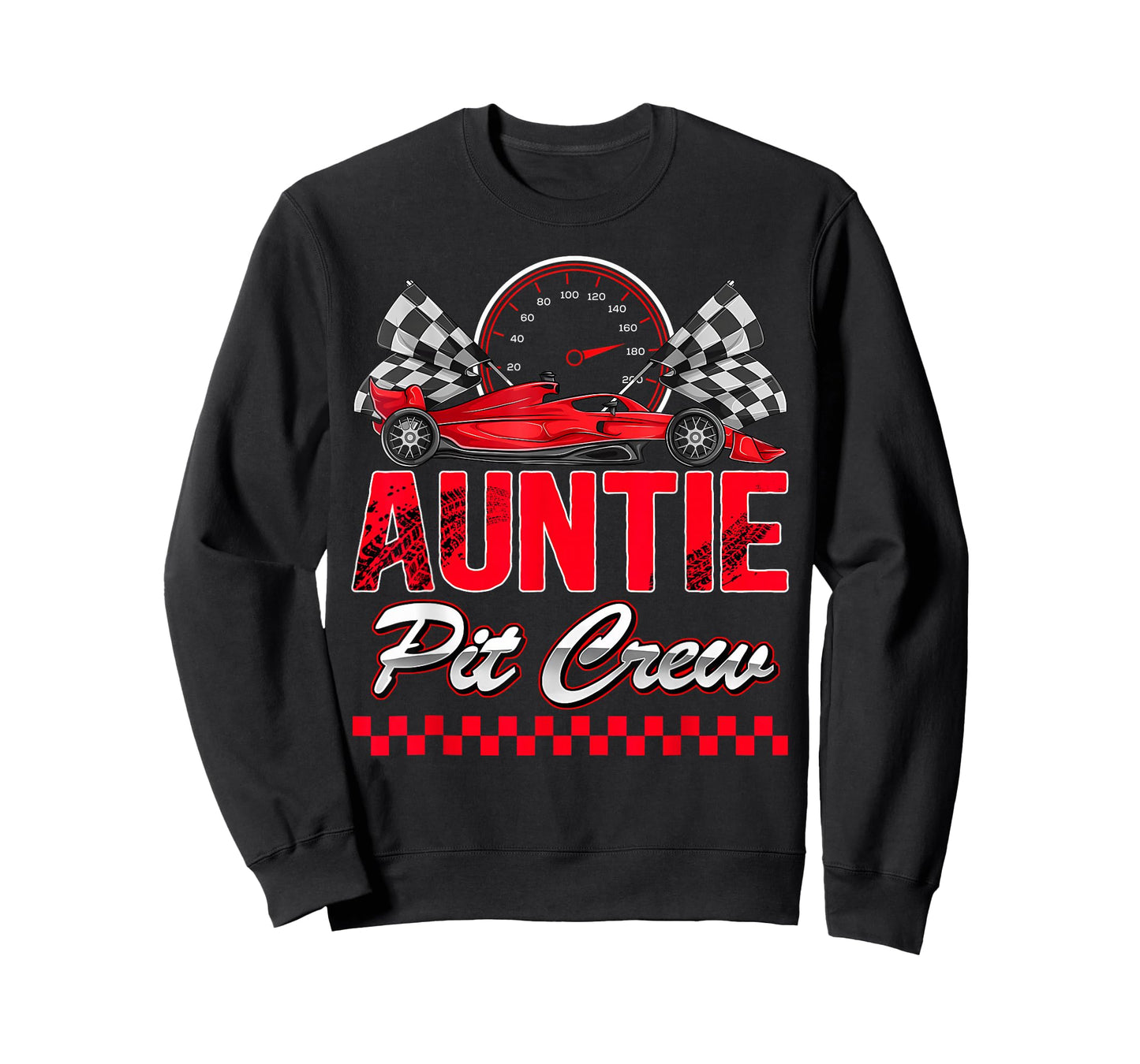 Auntie Pit Crew Racing Family Race Car Birthday Boy T-Shirt