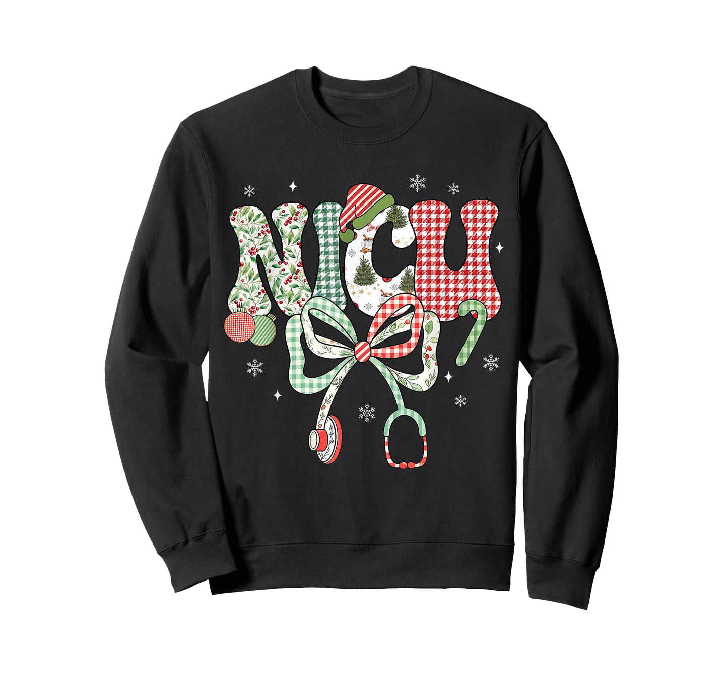 NICU Nurse Christmas Retro Neonatal Intensive Care Unit T-Shirt