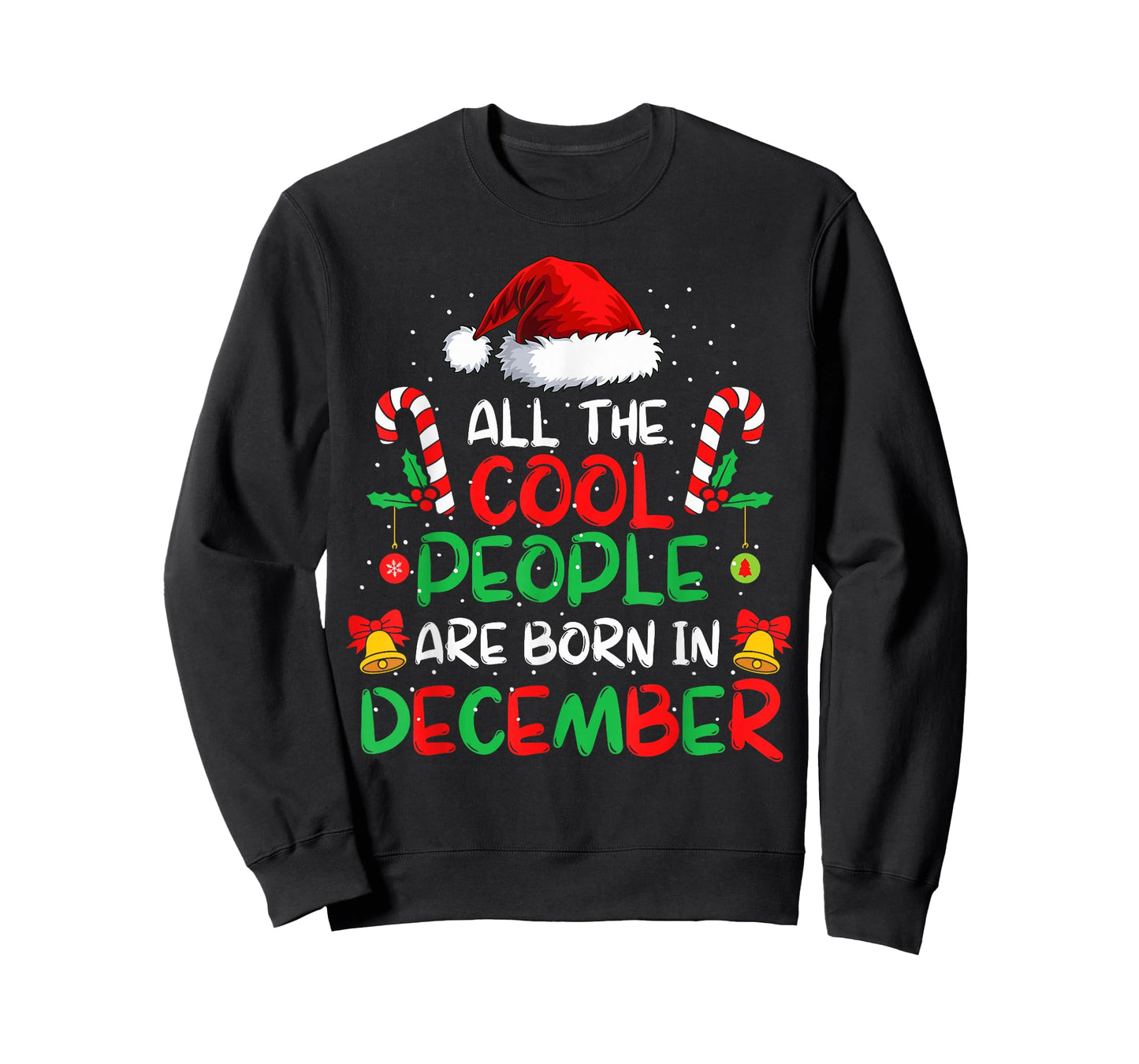 Cool People are Born in December Santa Hat Xmas Birthday T-Shirt