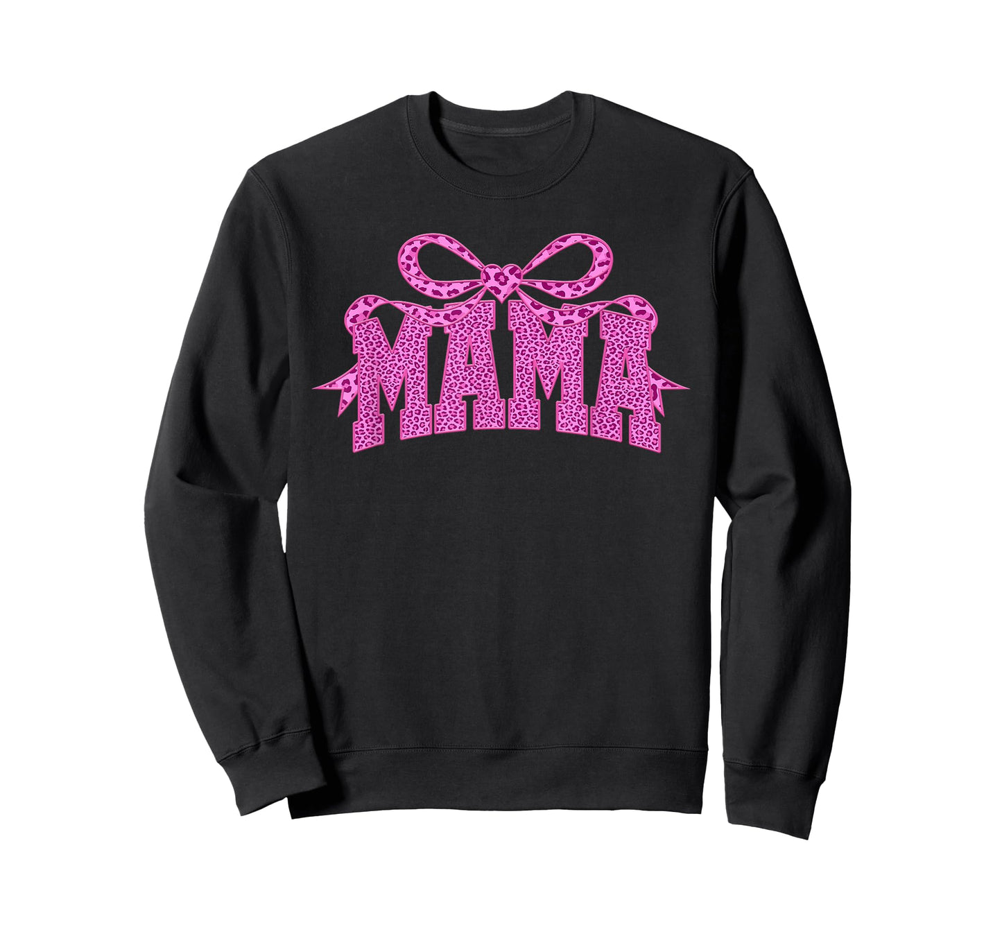 Mama Leopard Coquette Bow Pink Mother's Day Women Mom T-Shirt