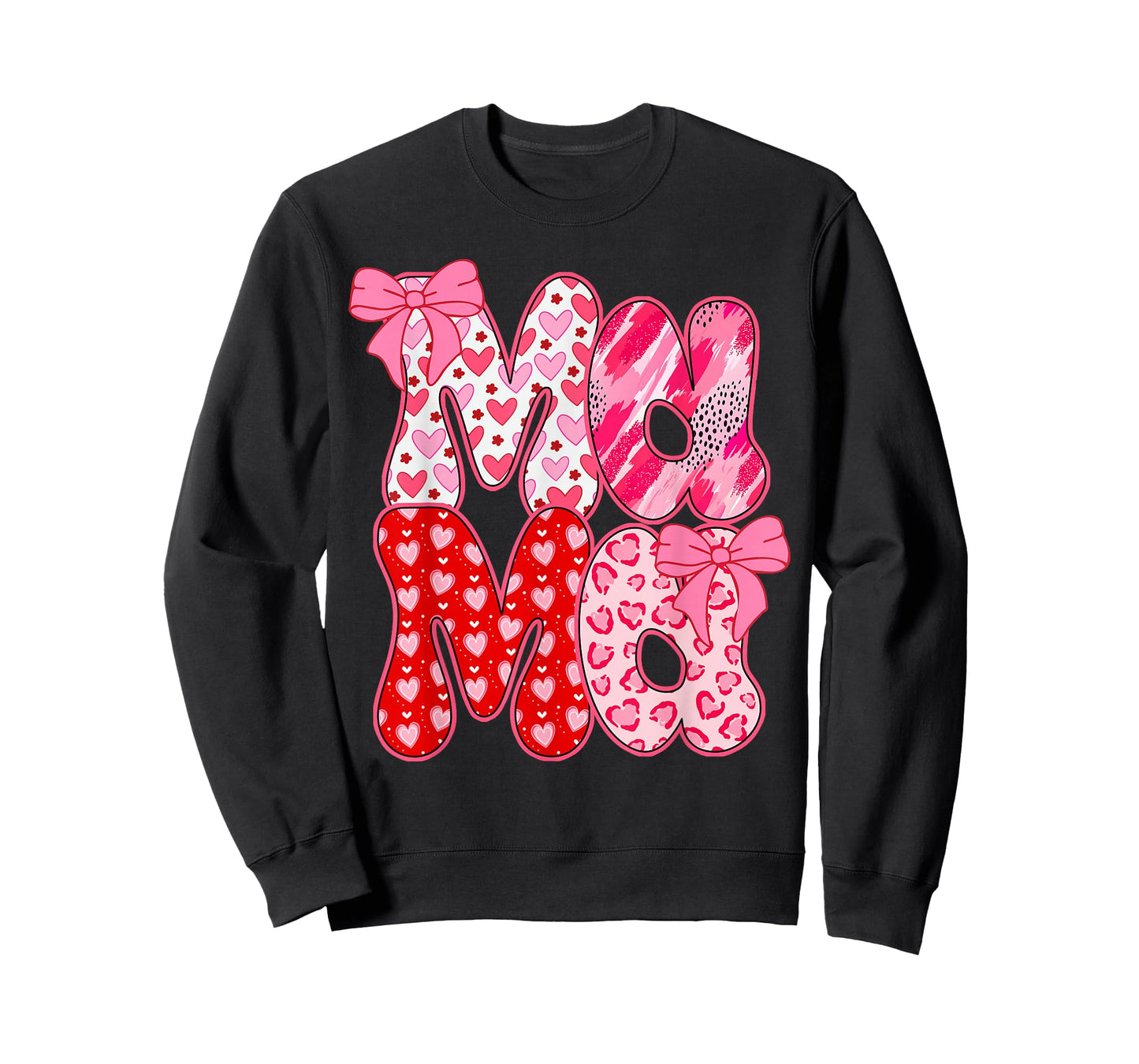 Mama Coquette Bow Leopard Mama Valentine Day Mother's Day T-Shirt