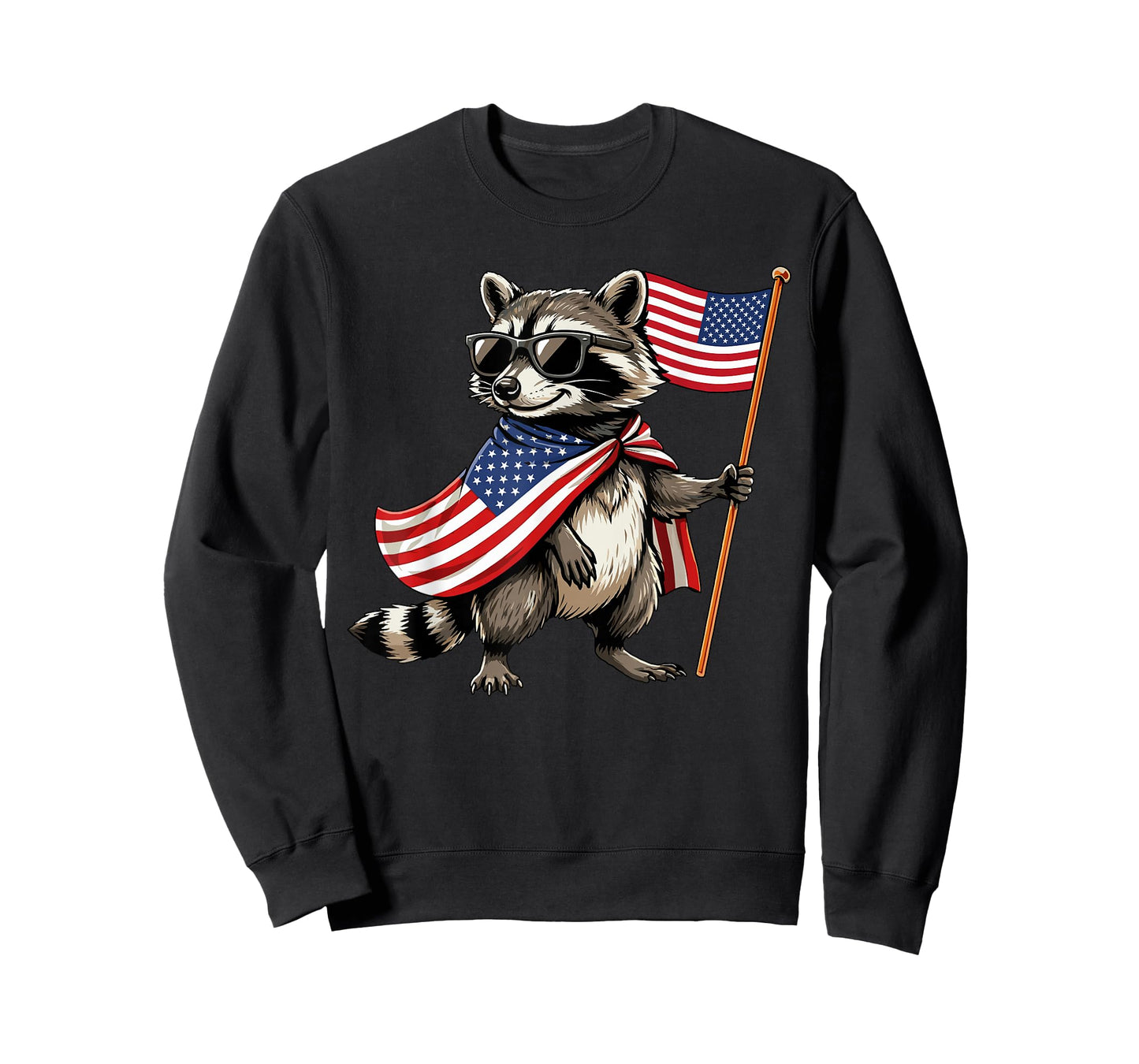 USA American Raccoon Men Women Kids Patriotic 4th of July T-Shirt