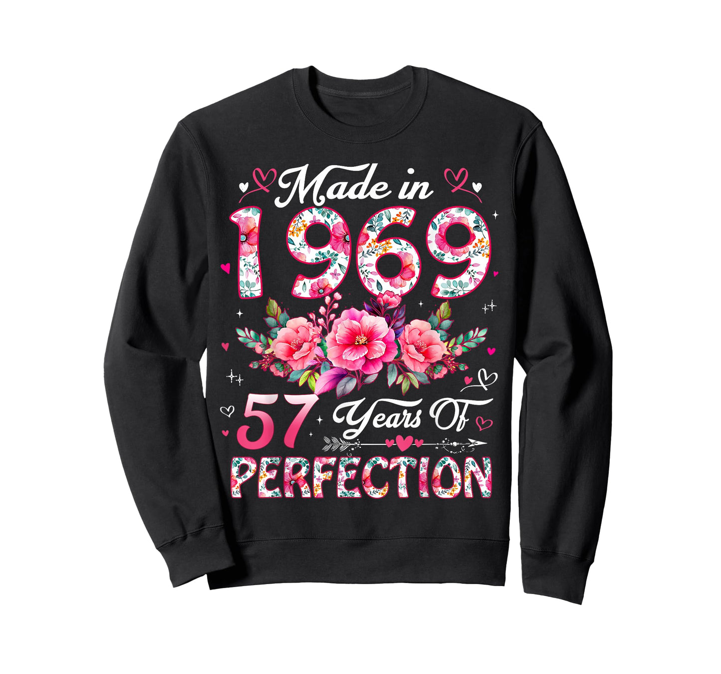 57 Year Old Made in 1969 Floral 57th Birthday Women T-Shirt