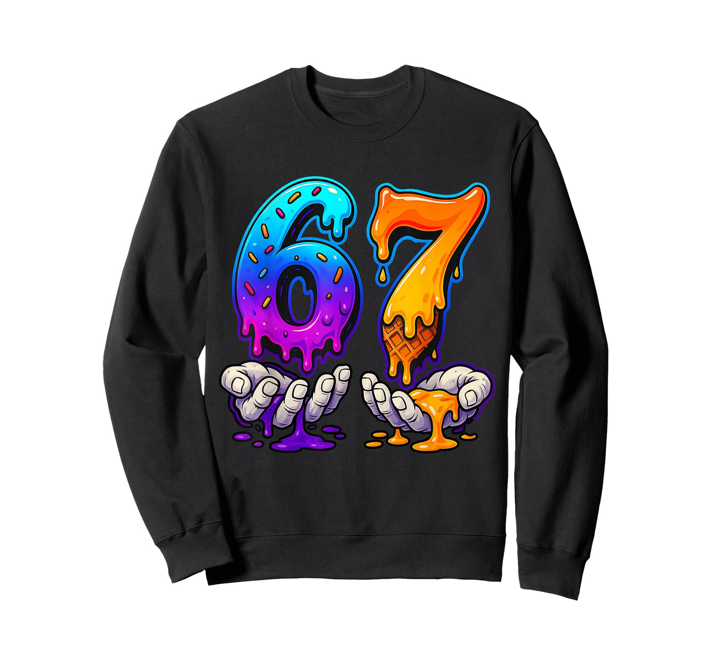 Ice Cream Drip 6 7 Number 67 Six Seven Meme Mens Boys Kids T-Shirt