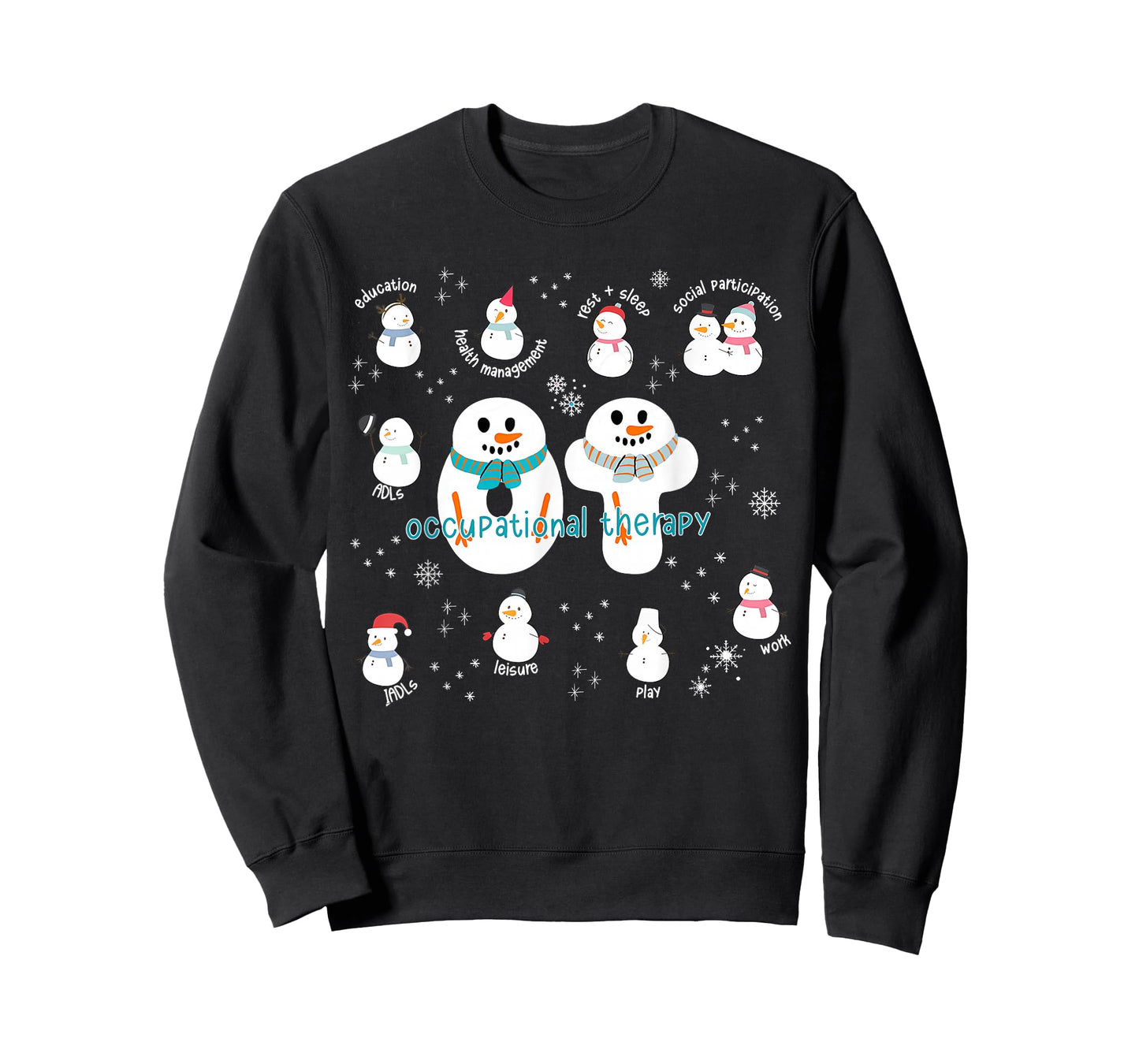 Occupational Therapy Christmas Snowman OT Therapist Xmas T-Shirt