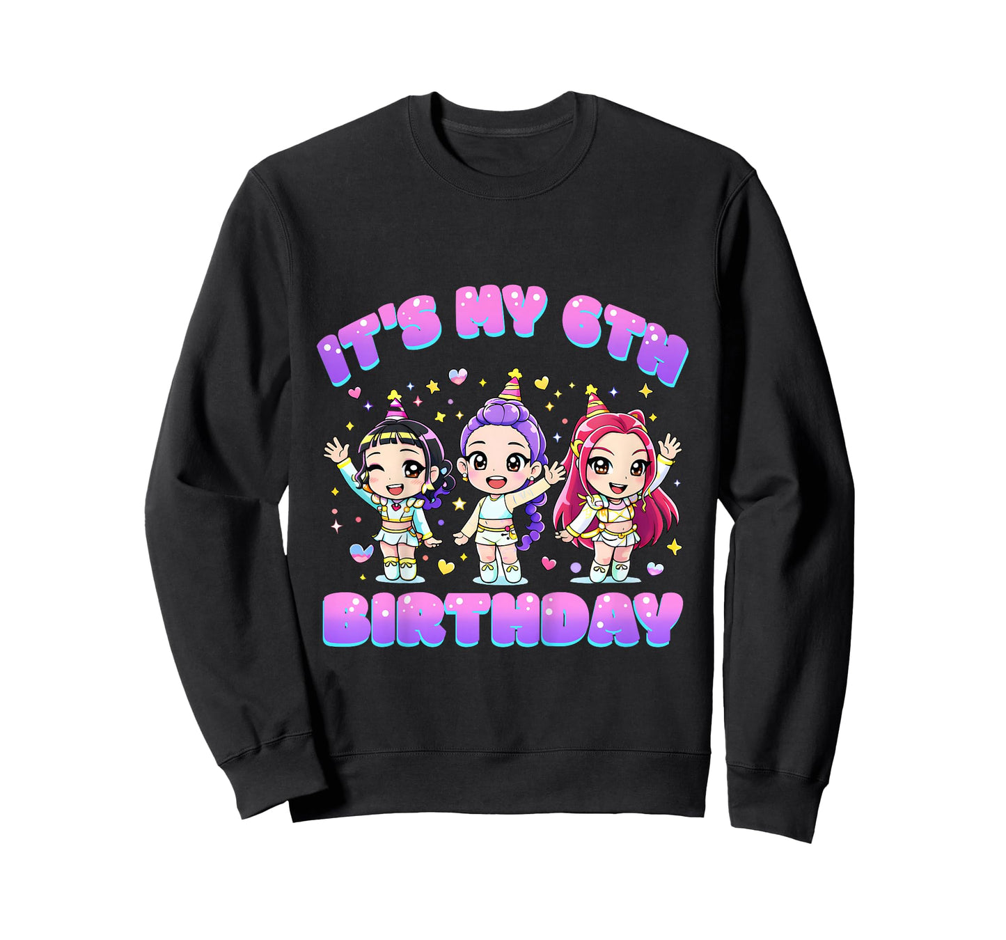 6 Years Old Birthday K pop Kids 6th Birthday Girls K-pop T-Shirt