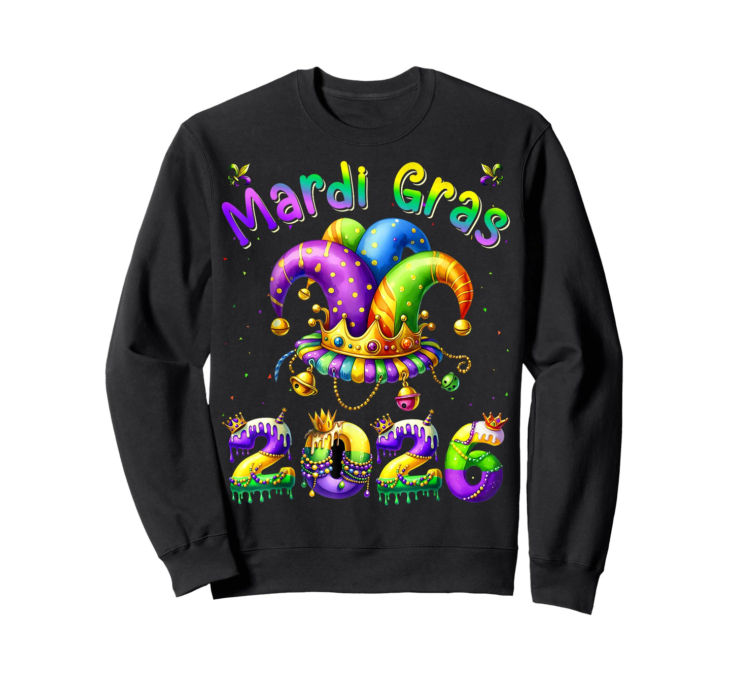 Mardi Gras 2026 Jester Outfit Kids Girls Boys Men Women T-Shirt