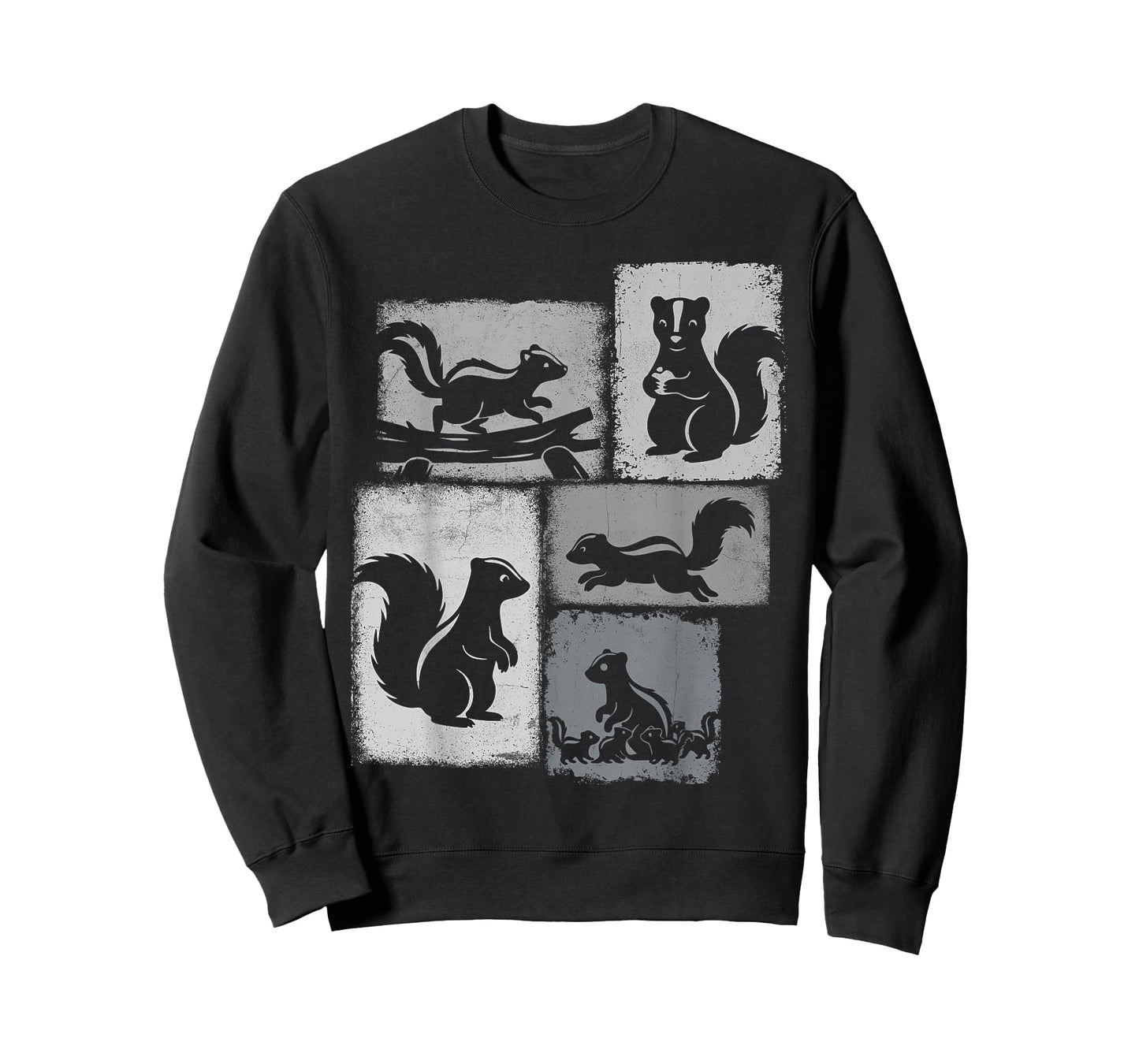 Skunk Vintage Collage Stink Badger Lover T-Shirt