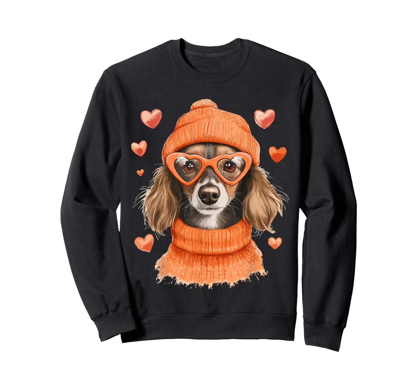 Sausage Dog Heart Doxie Girl Valentine's Day Women Dachshund T-Shirt