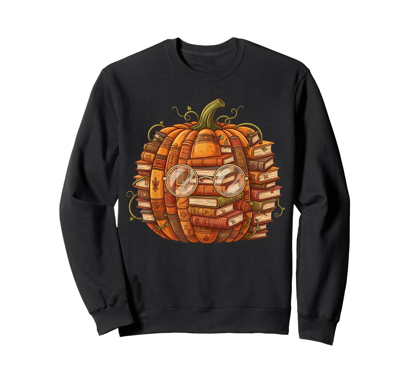 Smart Book Pumpkin Retro Fall Teacher Reading Halloween T-Shirt