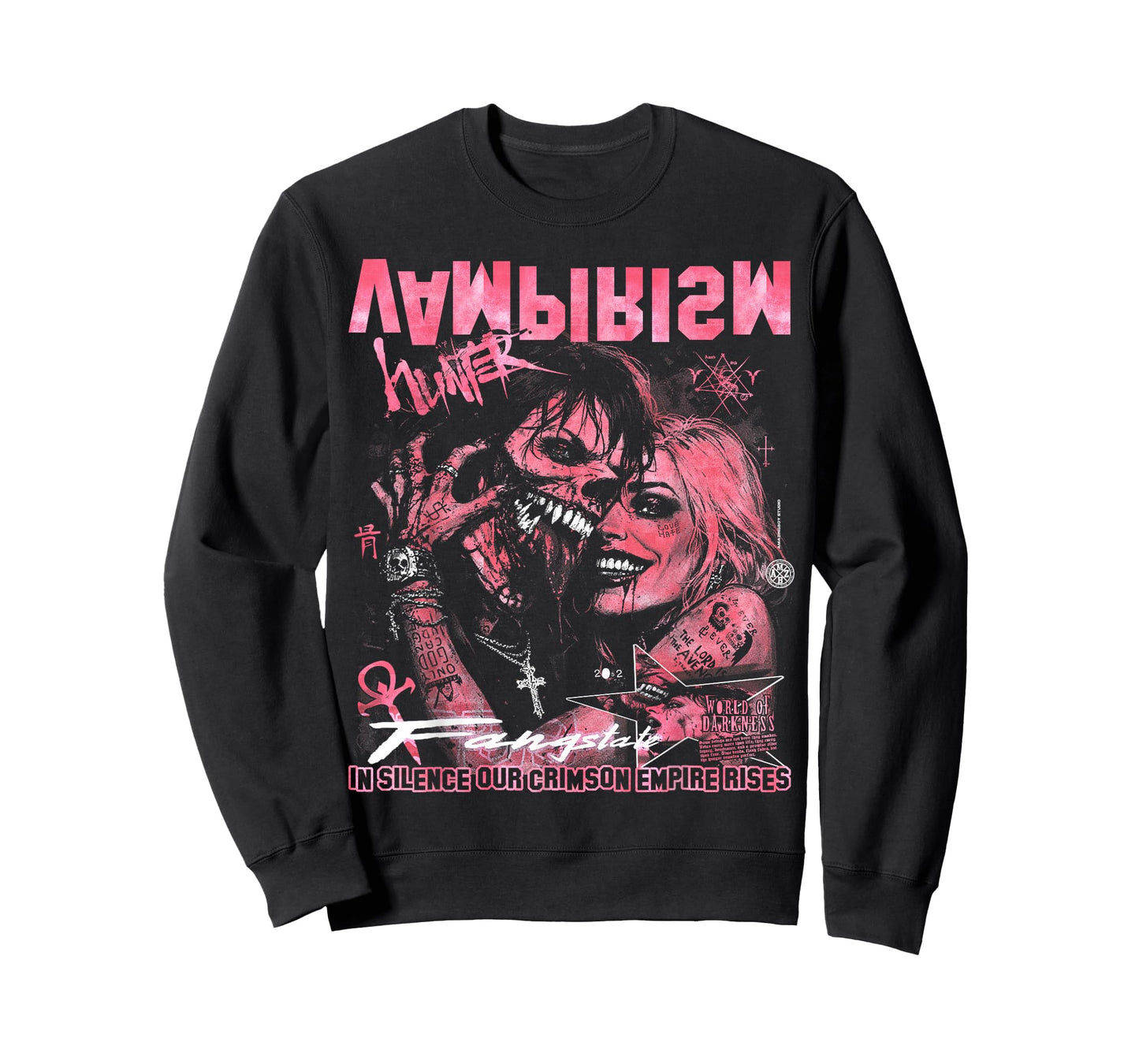 Alt Goth Vintage Y2K Gothic Emo Vampire Couple Punk Grunge T-Shirt