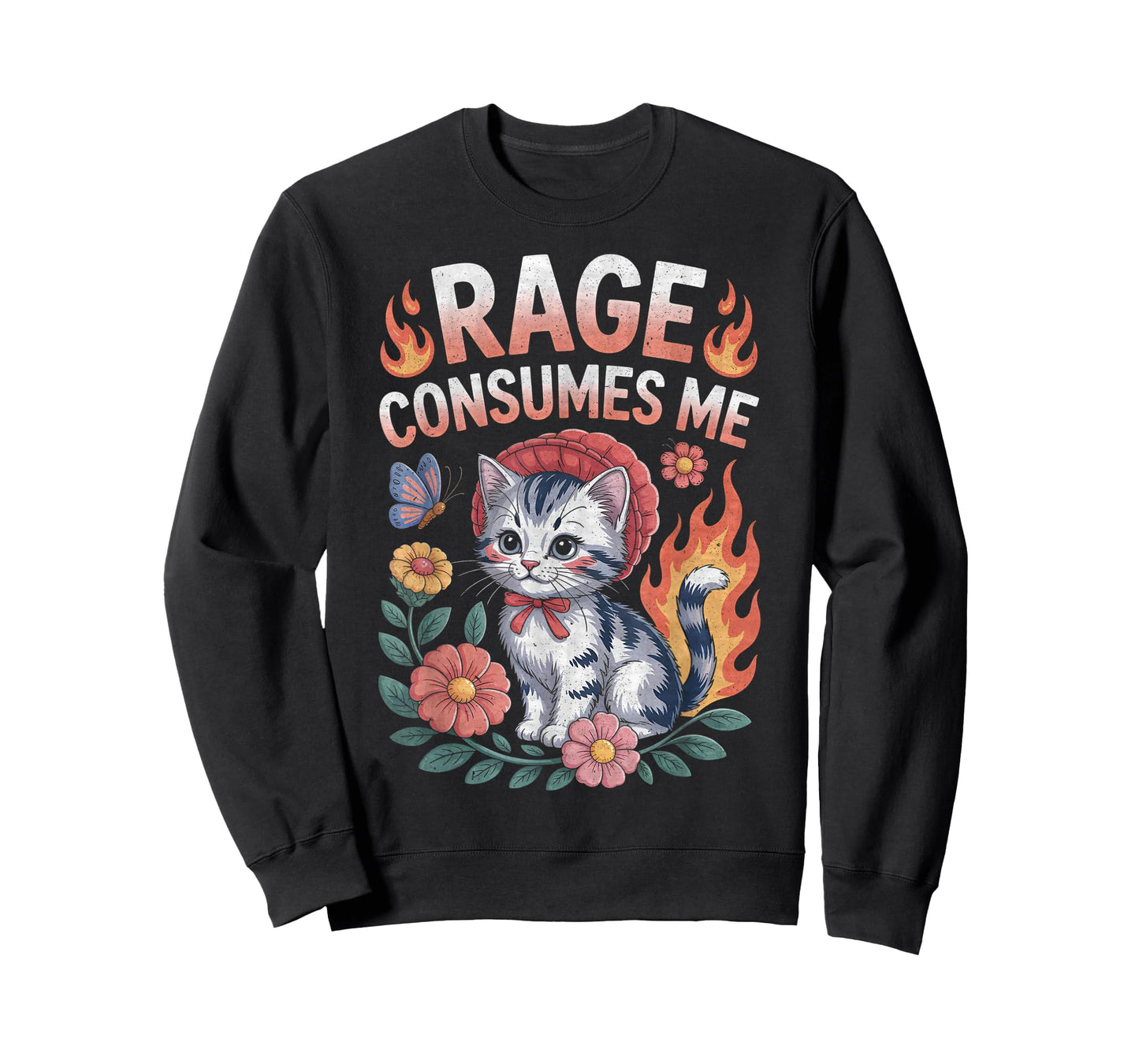Rage Consumes Me Funny Cat Meme T-Shirt