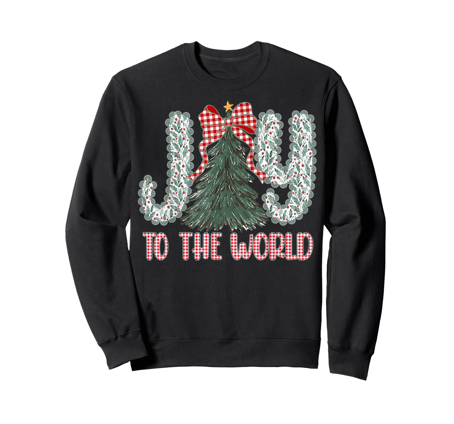 Joy to The World Jesus Christian Christmas Xmas Tree Holiday T-Shirt