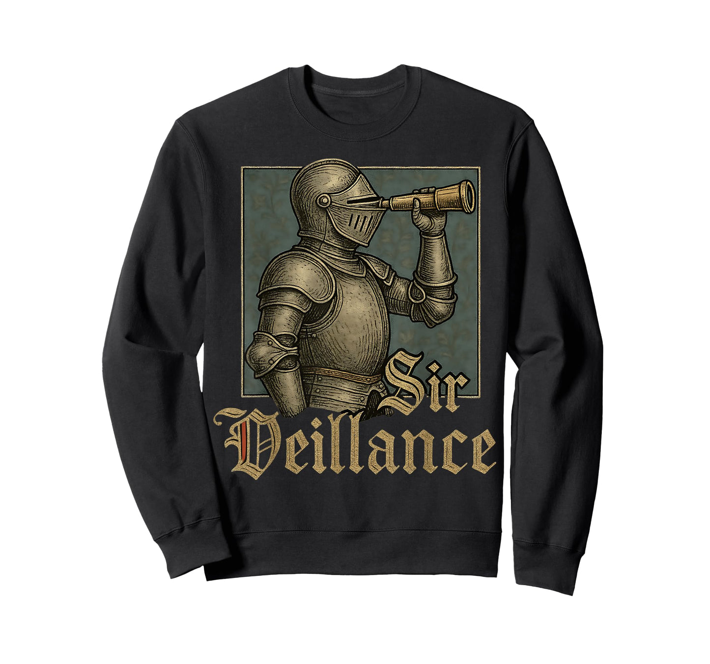Sir Veillance Medieval Knight Renaissance Meme Funny Graphic T-Shirt