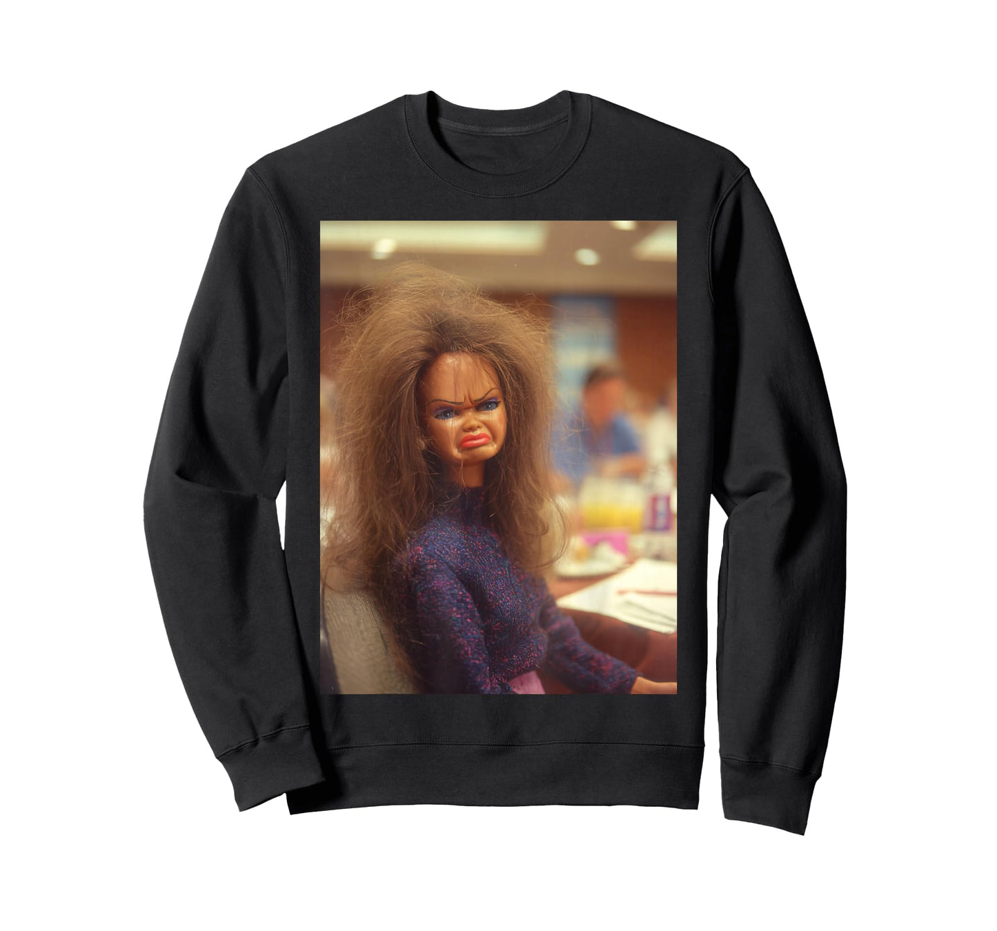 Funny Disgusting Doll face Meme Office Y2K Sarcastic Gift T-Shirt