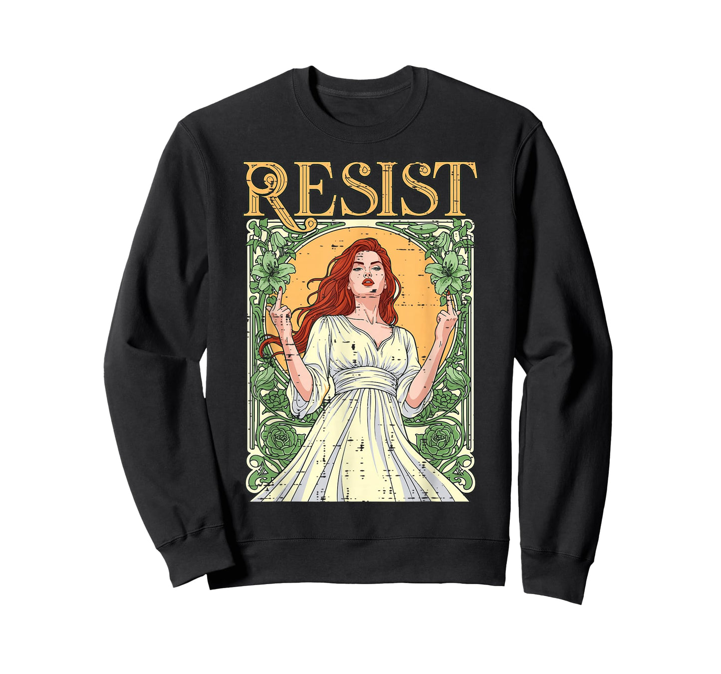 Resist Noveau Girl Art Protest Equality Women T-Shirt