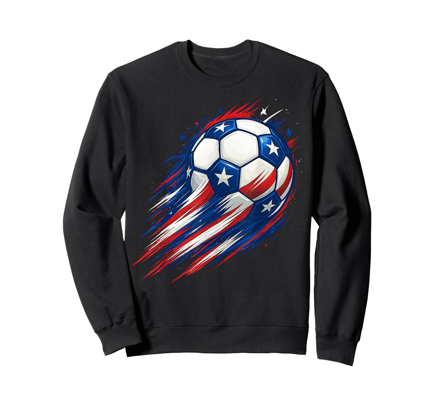 Red White and Blue Soccer Ball Patriotic Fourth of July Boys T-Shirt