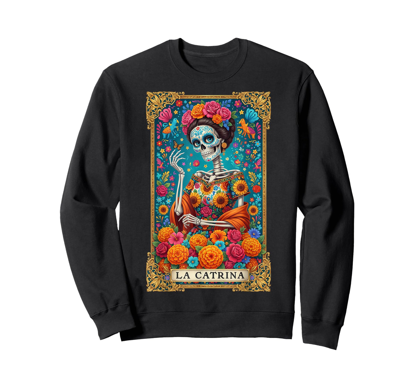 De Los Muertos La Catrina Day of The Dead Women Sugar Skull T-Shirt