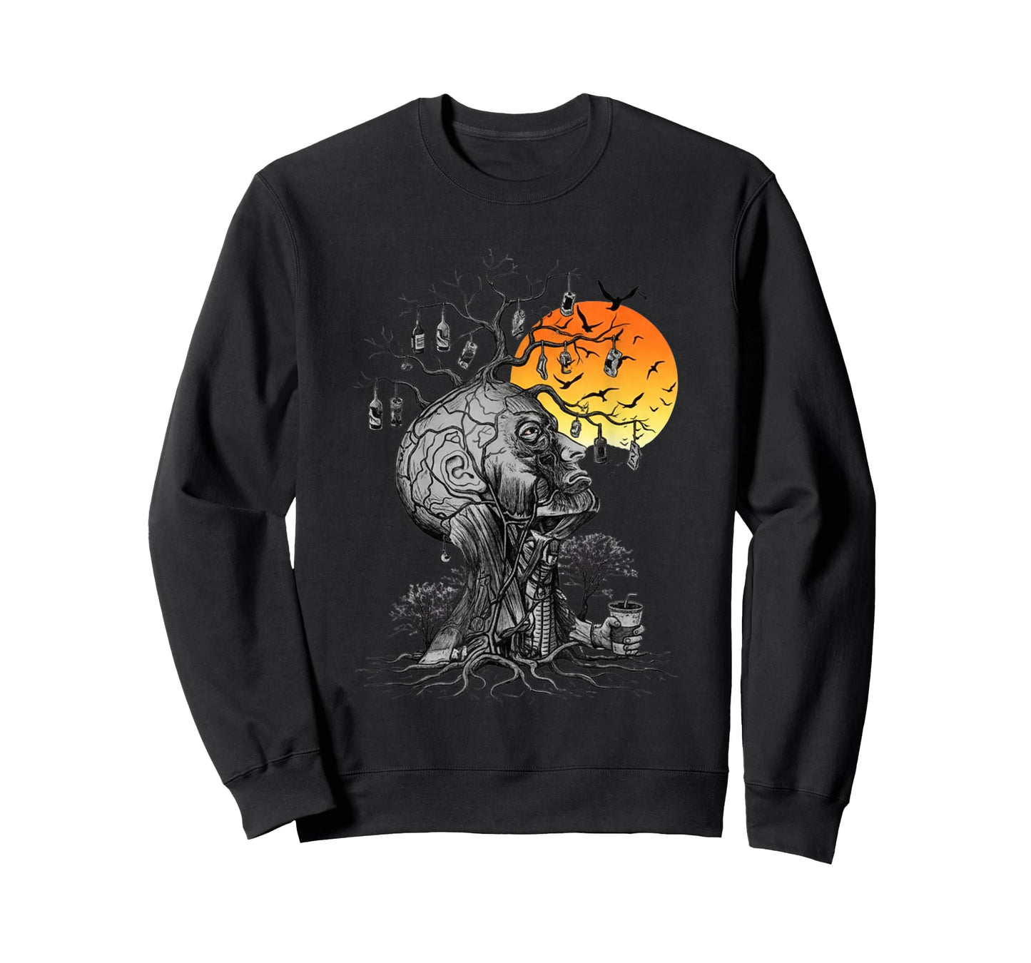 Hangover Human Tree Artwork for Party Lovers T-Shirt