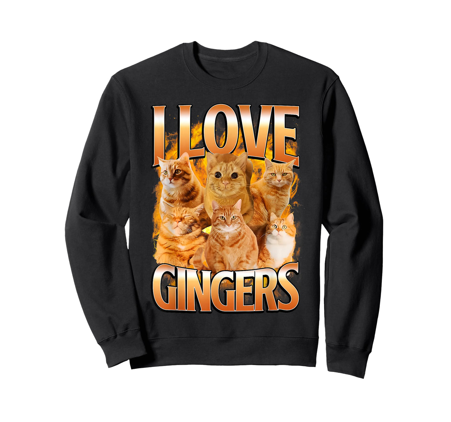 I Love Gingers Funny Cat Meme Cute Kitten Men Women T-Shirt