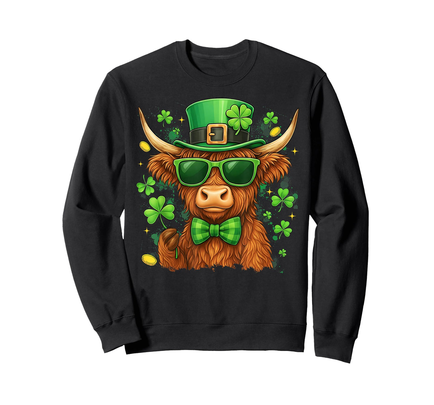 St. Patricks Day Funny Heifer Cow Shamrocks Men Women Kid T-Shirt