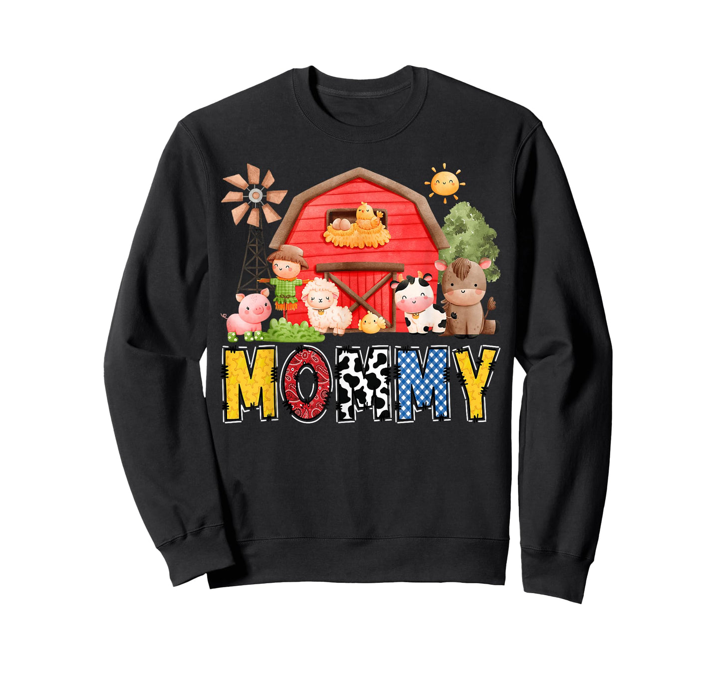 Mommy Red Farm Cow Birthday Boy Matching Family Party T-Shirt