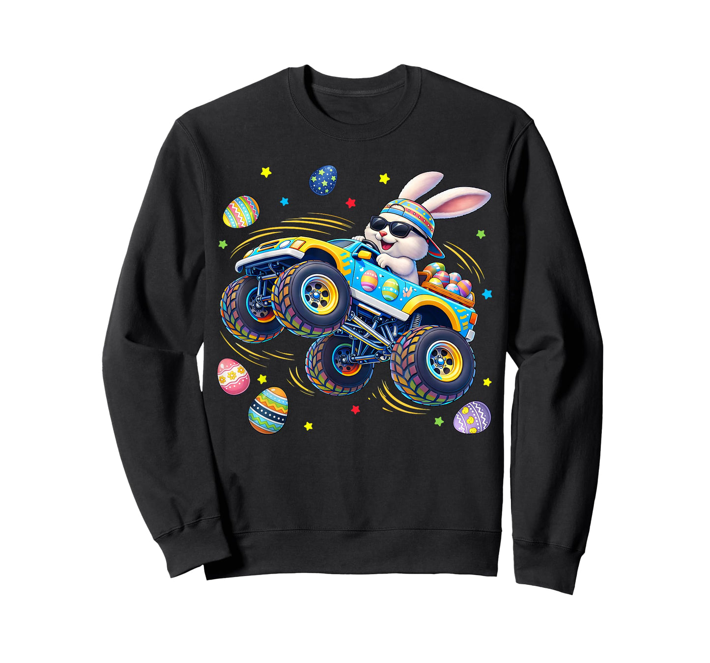 Funny Monster Truck Rabbit Easter Men Boy Toddler Kid T-Shirt