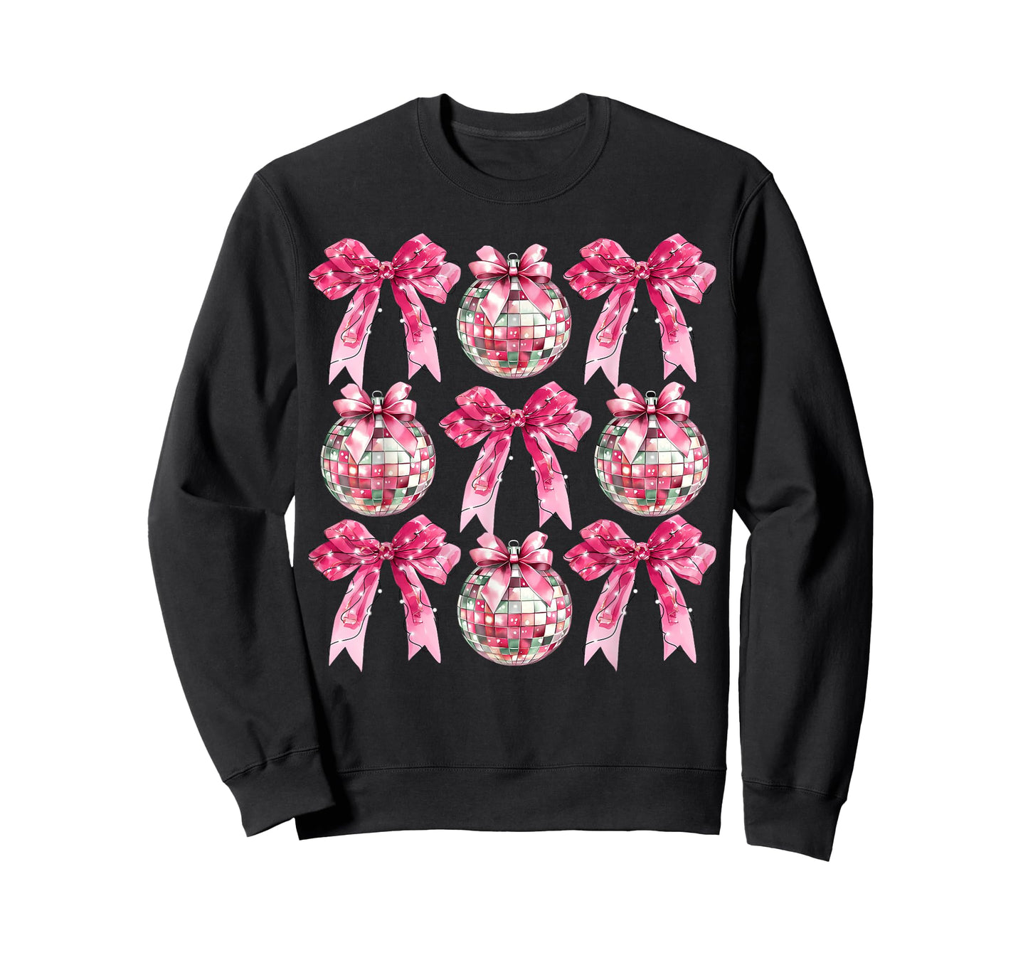 Pink Disco Ball Coquette Happy New Years 2026 T-Shirt