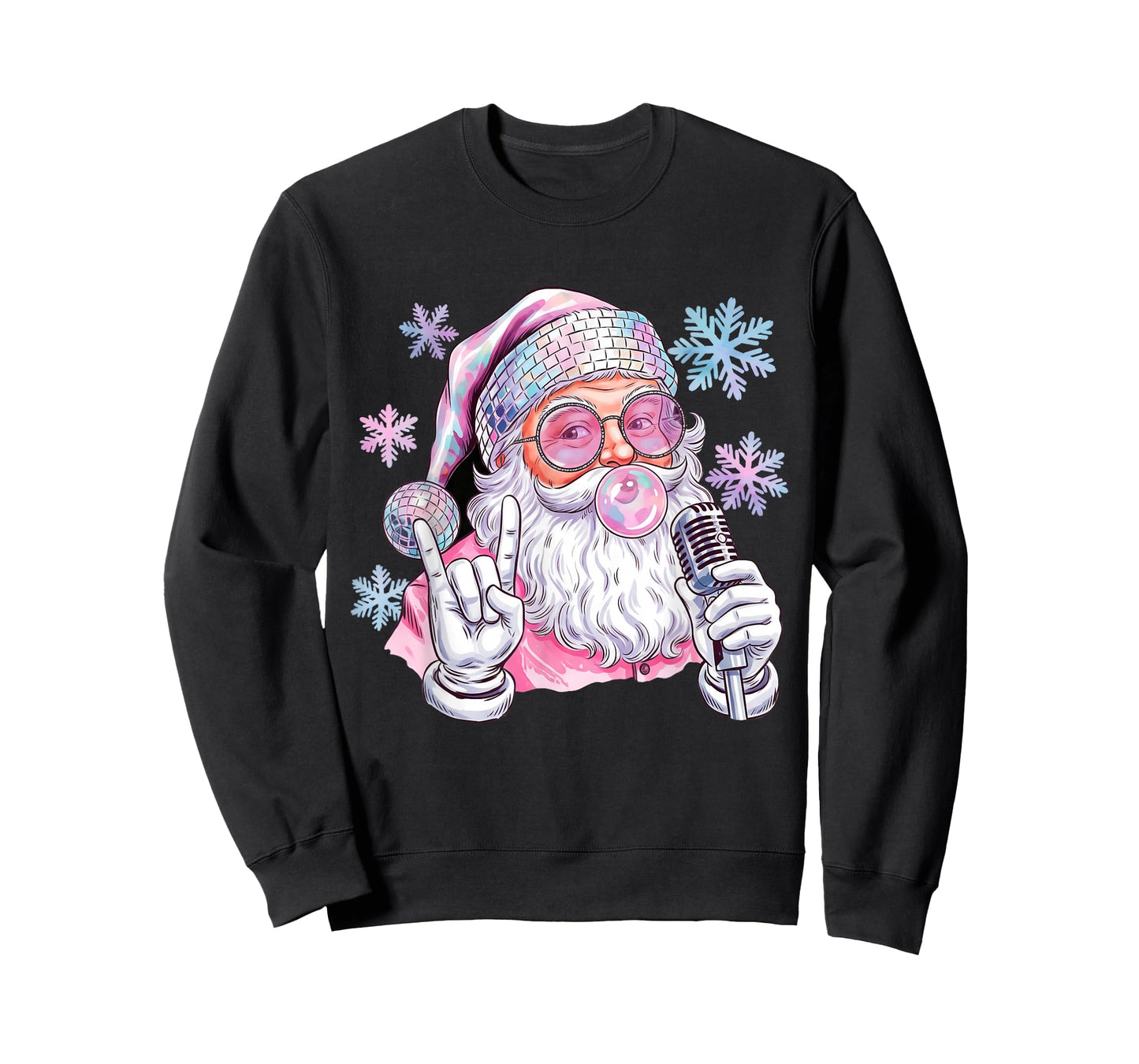 Girls Christmas Santa Bubblegum Christmas T-Shirt