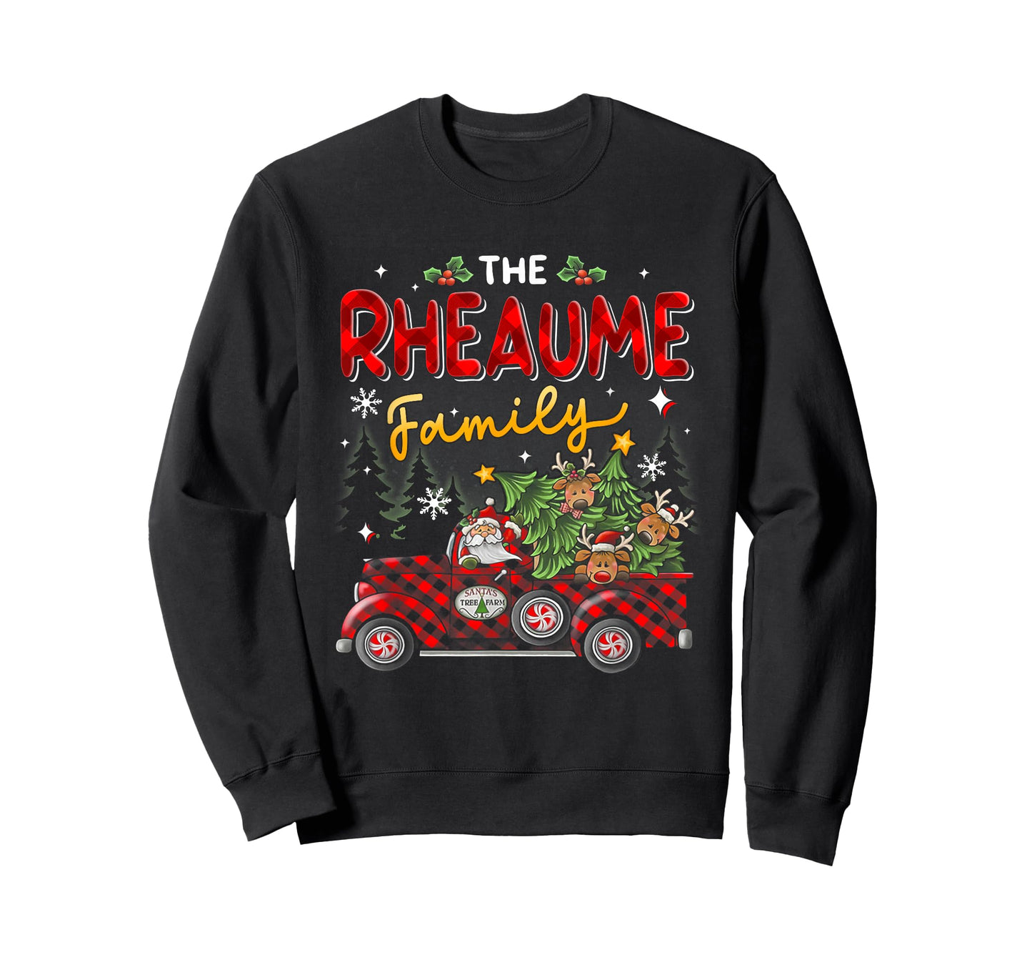 The Rheaume Family Christmas Matching Pajamas Group Gift T-Shirt