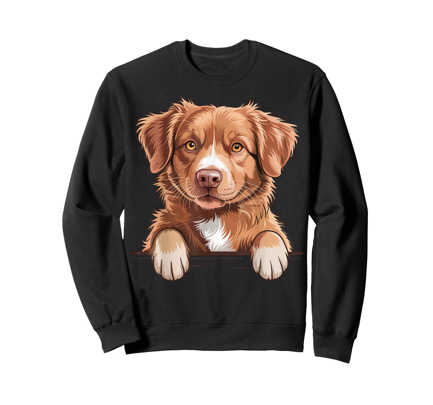 Nova Scotia Duck Tolling Retriever Funny Peeking Toller Dog T-Shirt