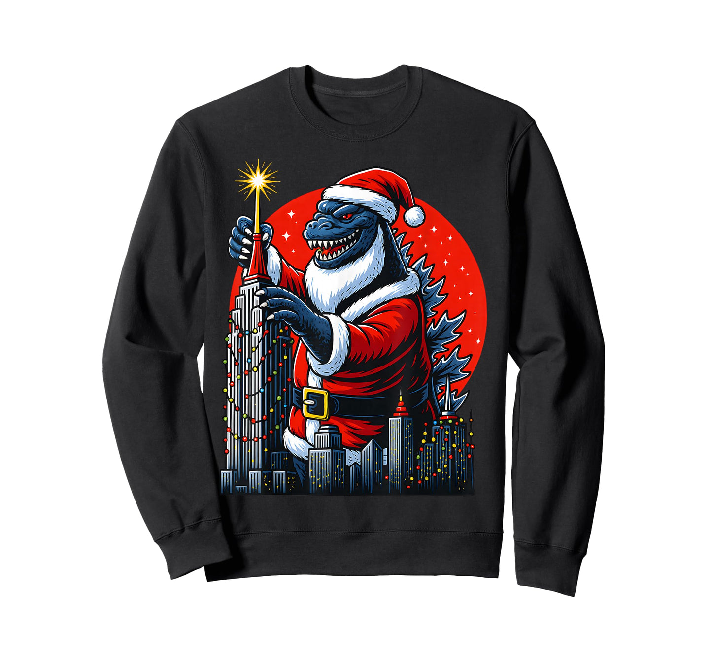 Funny Christmas Monster Santazilla Holiday Dinosaur for Kids T-Shirt