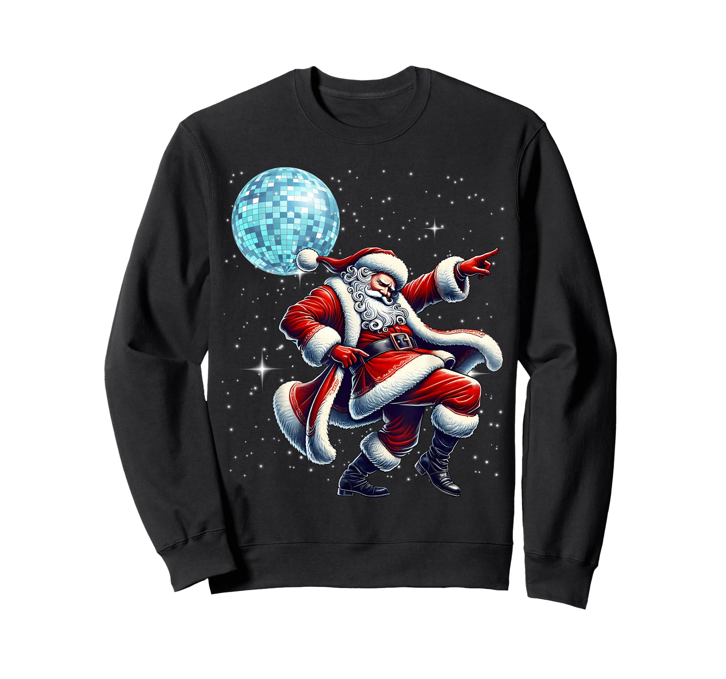 Disco Santa Christmas Nightclub Dancing Santa Claus Holiday T-Shirt