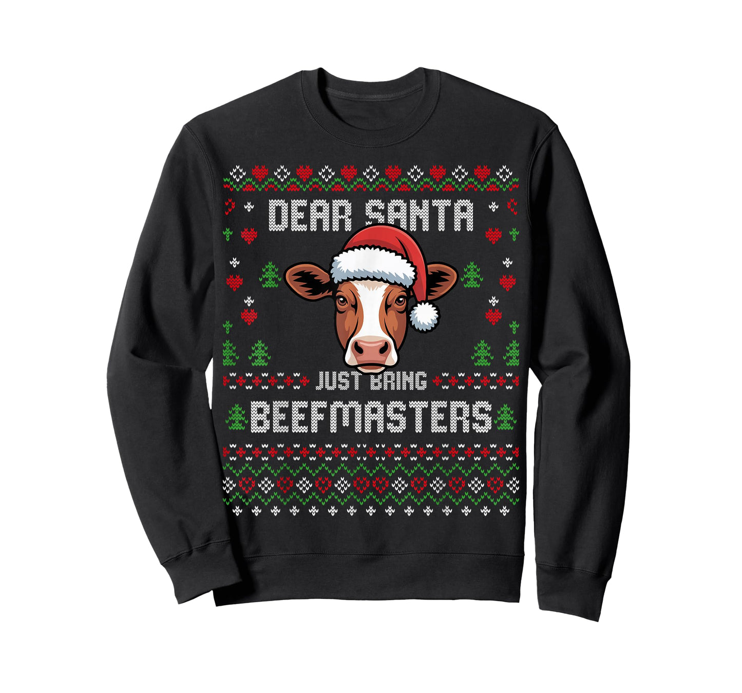 Beefmaster Cow Christmas Cattle Ugly Xmas Sweater Festive T-Shirt