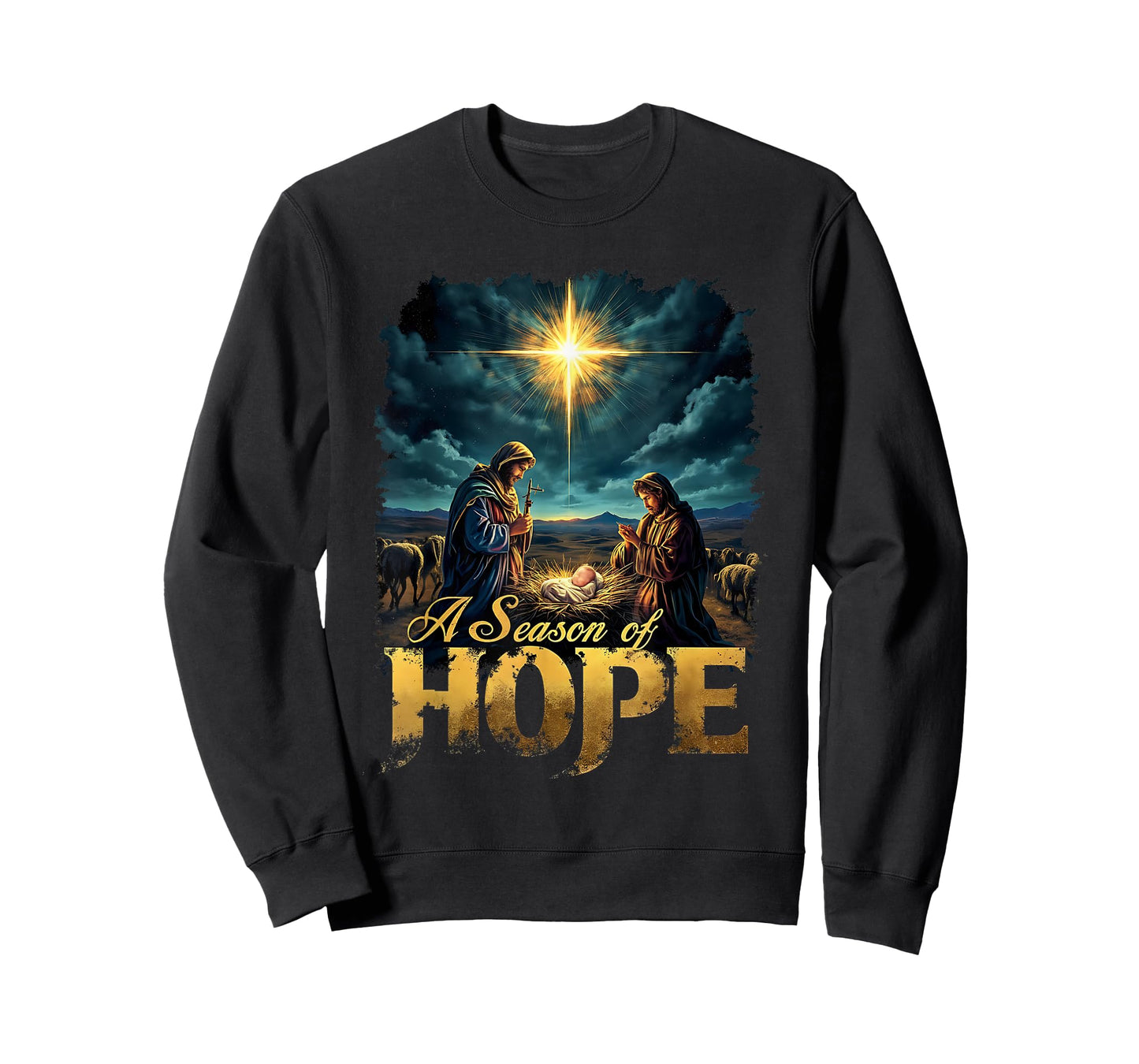 Vintage A Season of Hope Christmas Jesus Faith T-Shirt