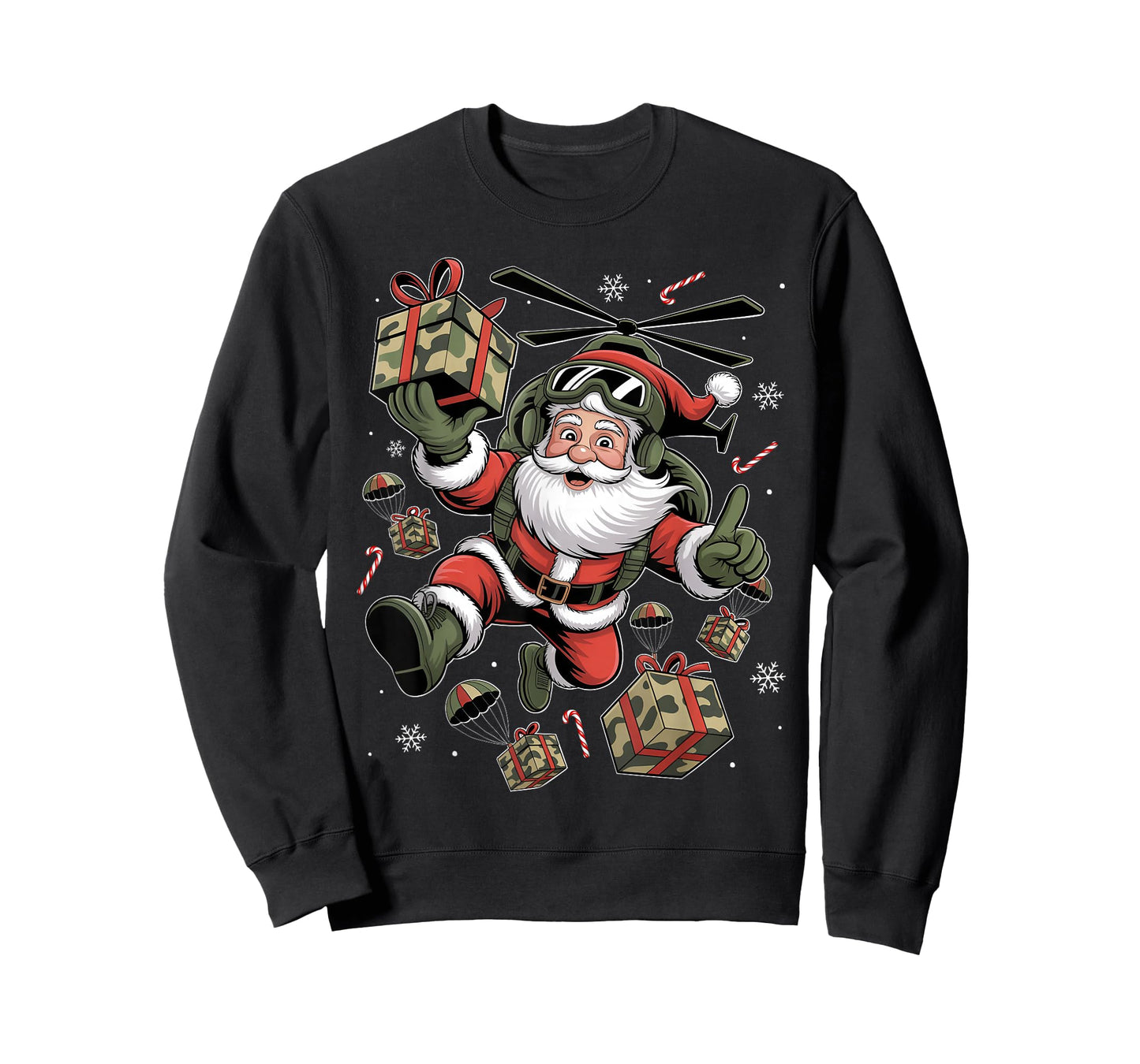 Camouflage Santa Claus Christmas Men Boy Kids Camo Xmas T-Shirt