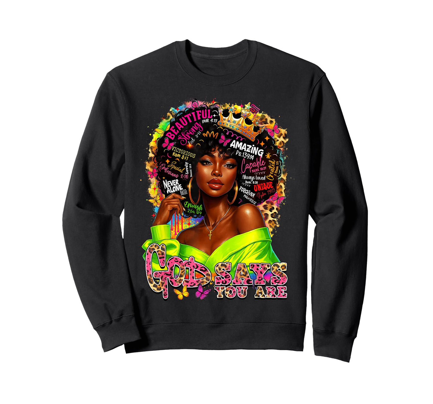 Black History God Says You are Afro Melanin Queen Women Girl T-Shirt