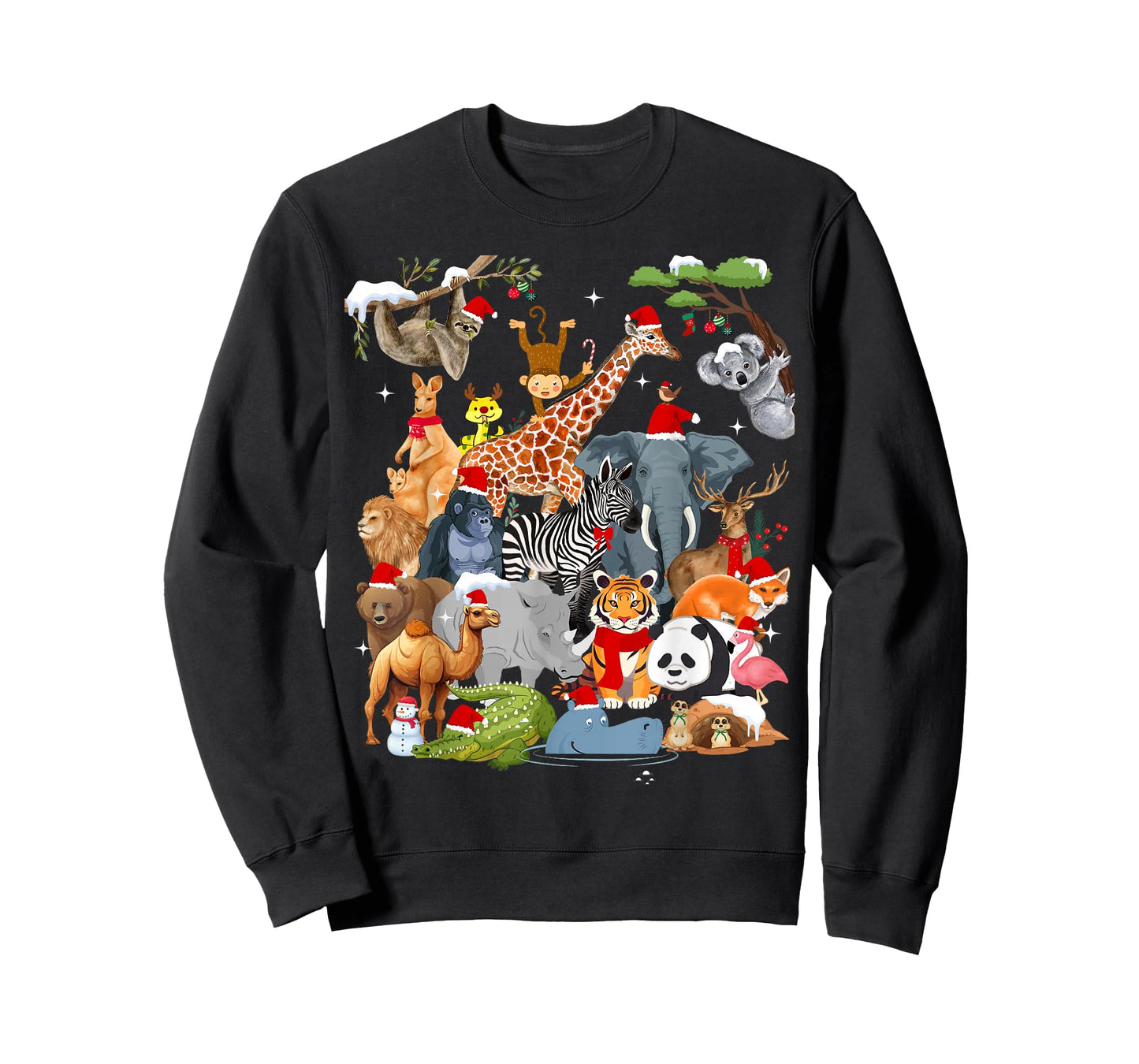 Men Women Kids Wildlife Zoo Day Christmas Party 22 Animals T-Shirt