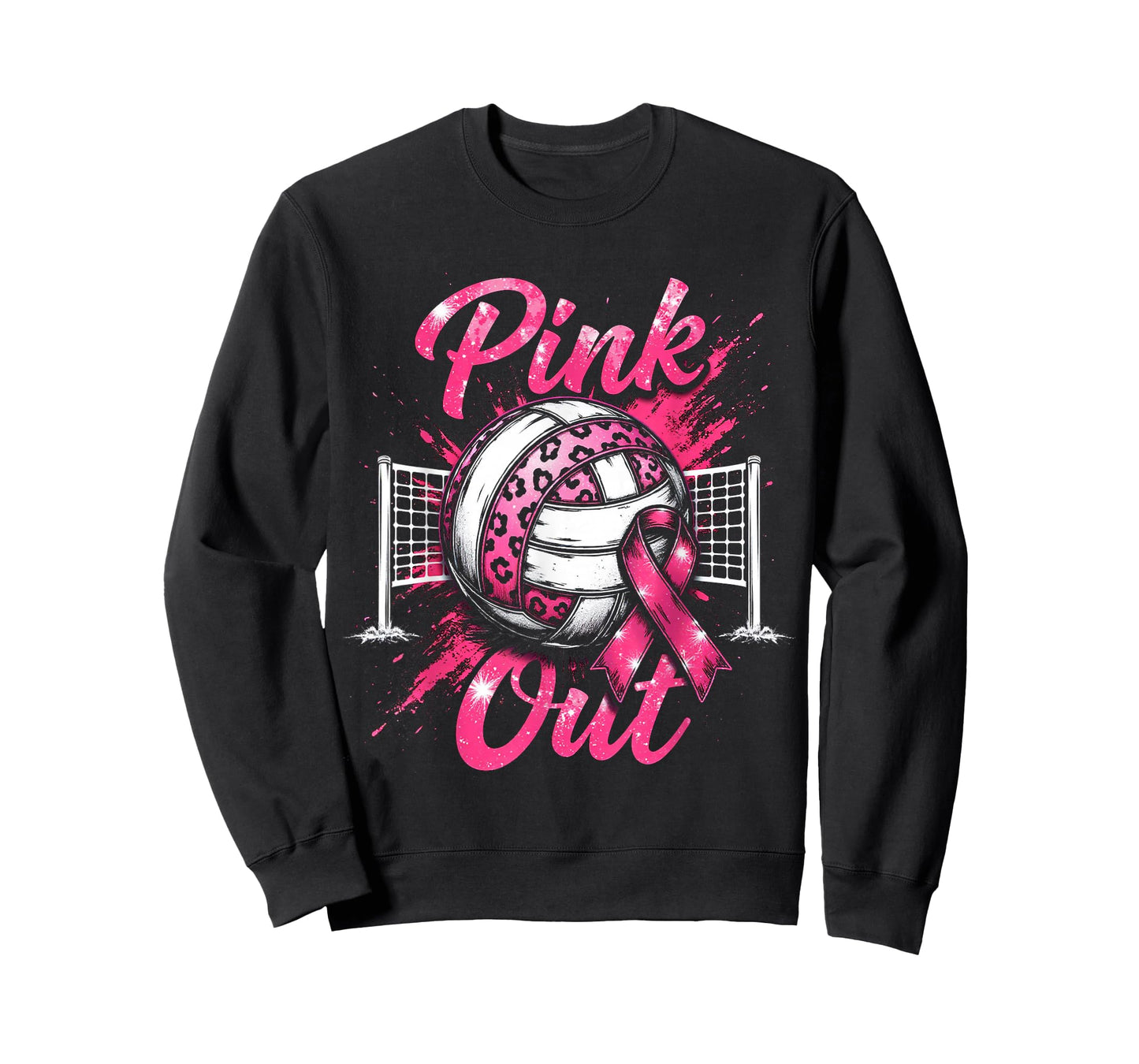 Matching Volleyball Breast Cancer 2025 Squad Support Ribbon T-Shirt