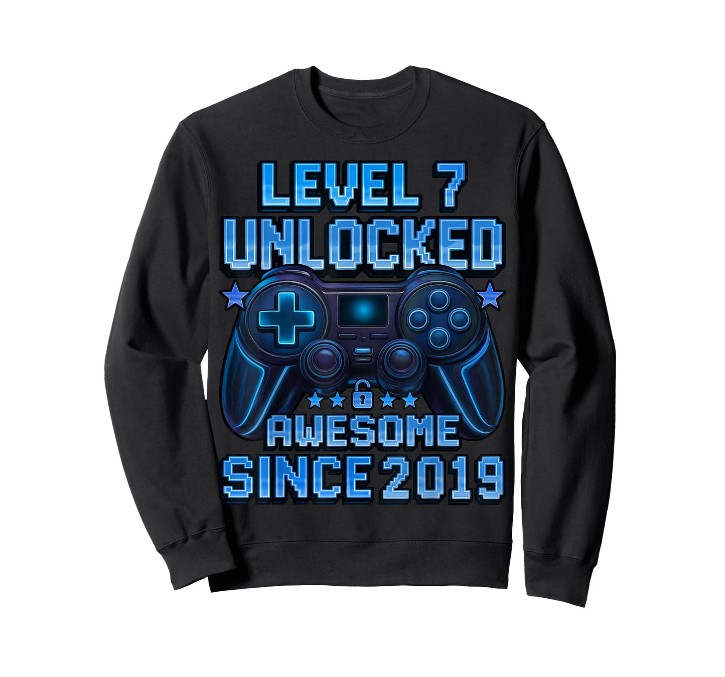 Level 7 Unlocked 7 Year Old Gifts for Boys 7th Birthday Boy T-Shirt