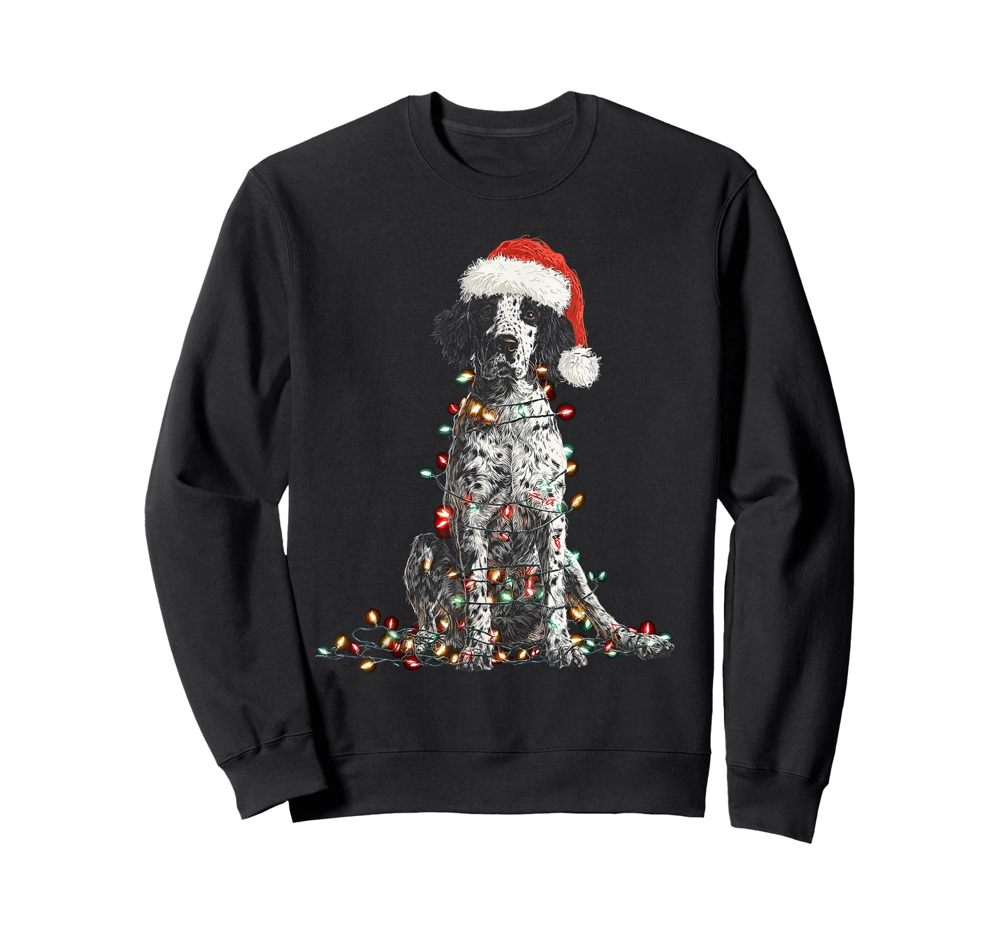 Funny English Setter Christmas Graphics Dog Lights Lover T-Shirt