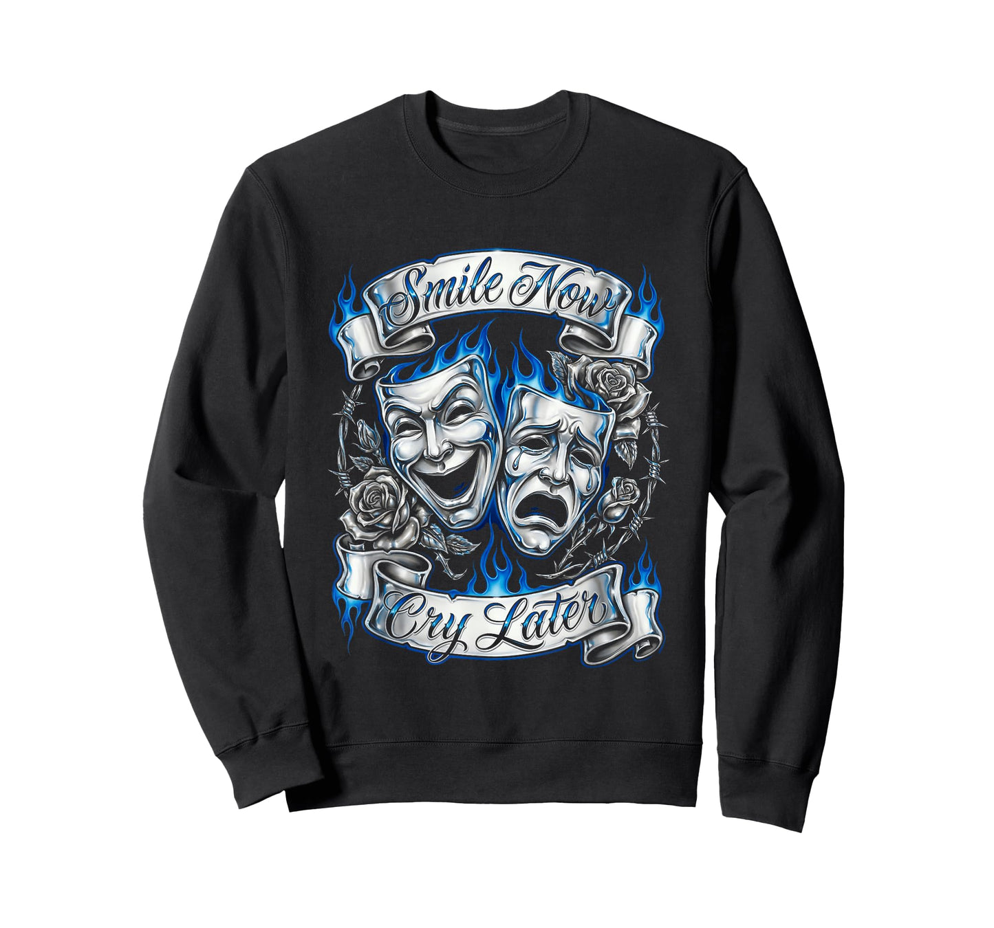 Smile Now Cry Later Chicano Masks Lowrider Art T-Shirt