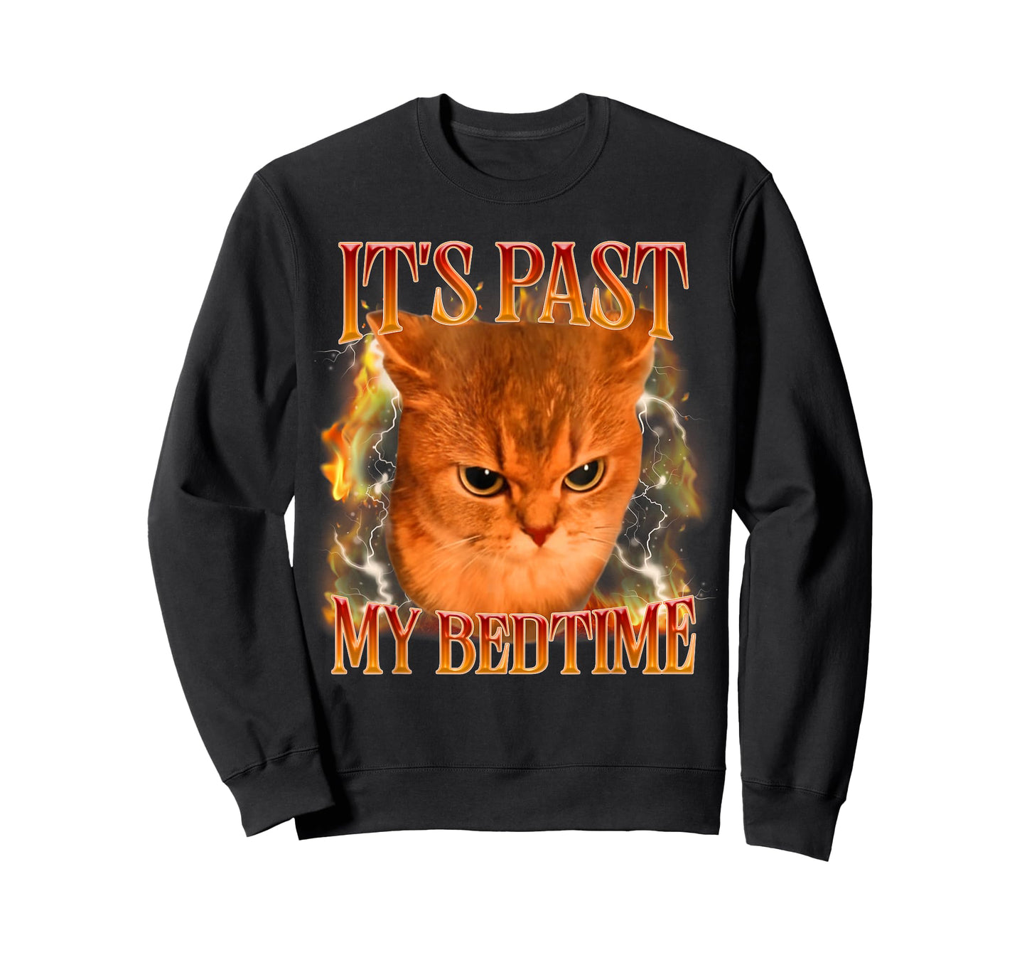 Funny It's Past My Bedtime Cat Meme Animals Humor T-Shirt